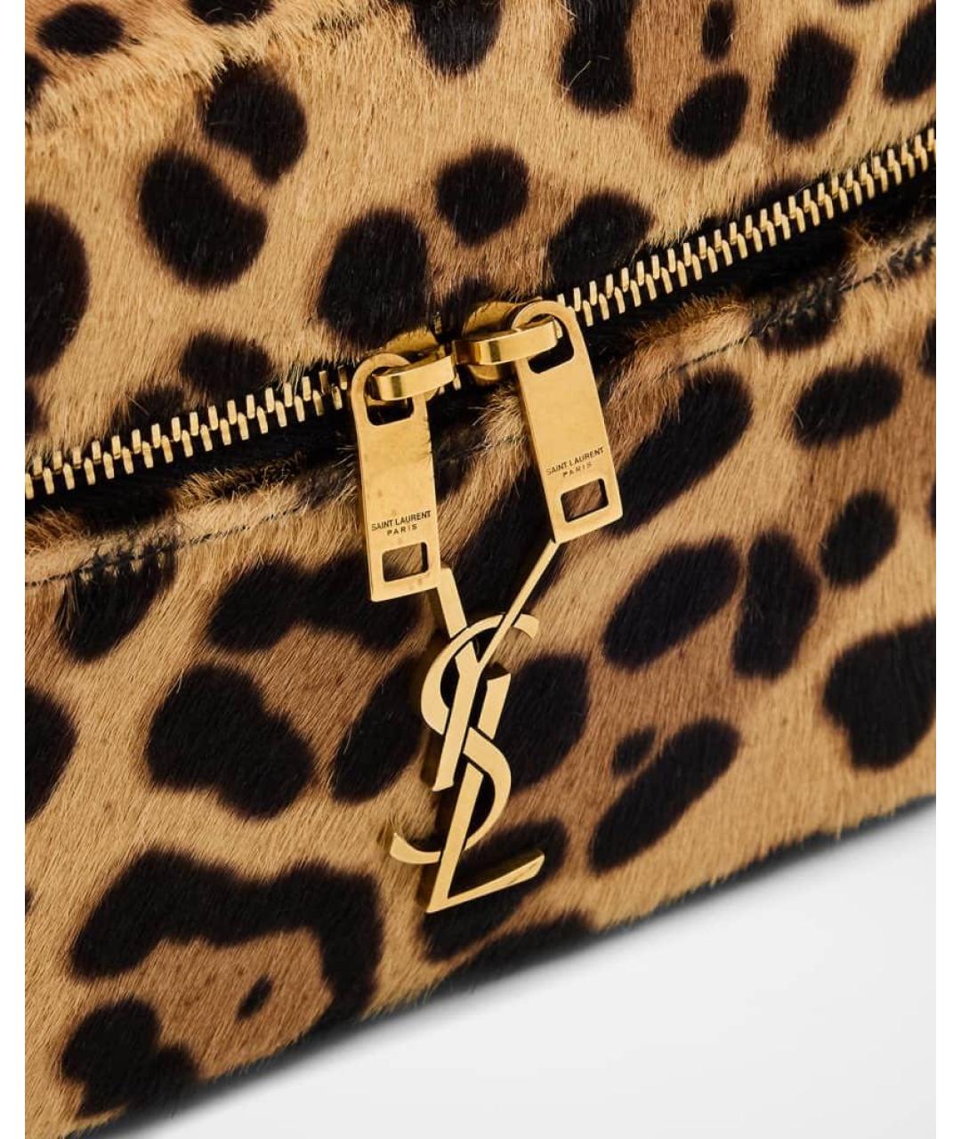 SAINT LAURENT Коричневая сумка с короткими ручками, фото 5