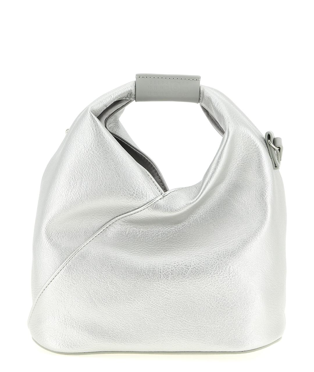 MM6 MAISON MARGIELA Серебряная сумка тоут из искусственной кожи, фото 1