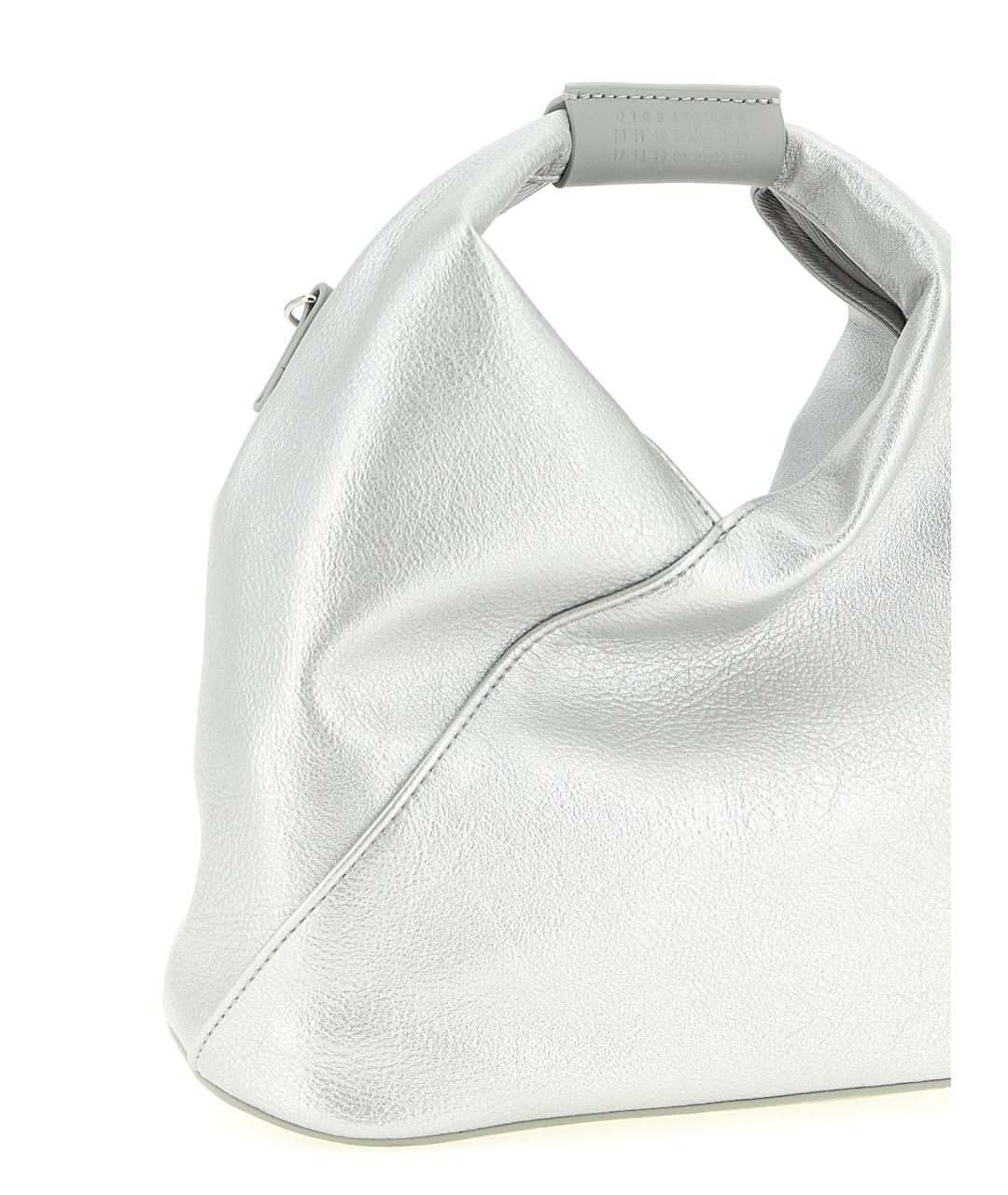 MM6 MAISON MARGIELA Серебряная сумка тоут из искусственной кожи, фото 3
