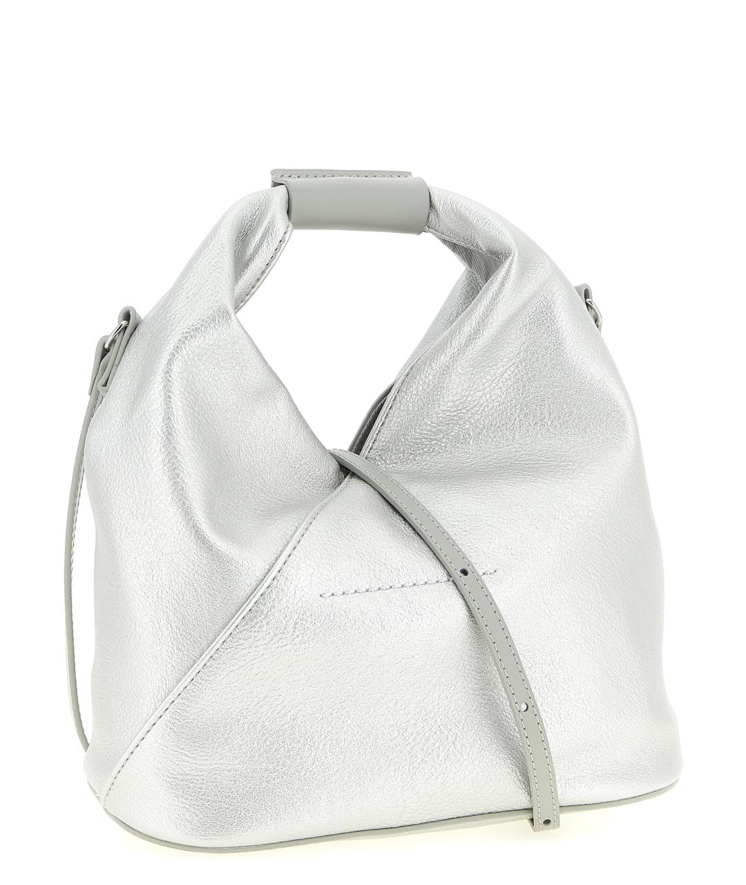 MM6 MAISON MARGIELA Серебряная сумка тоут из искусственной кожи, фото 2