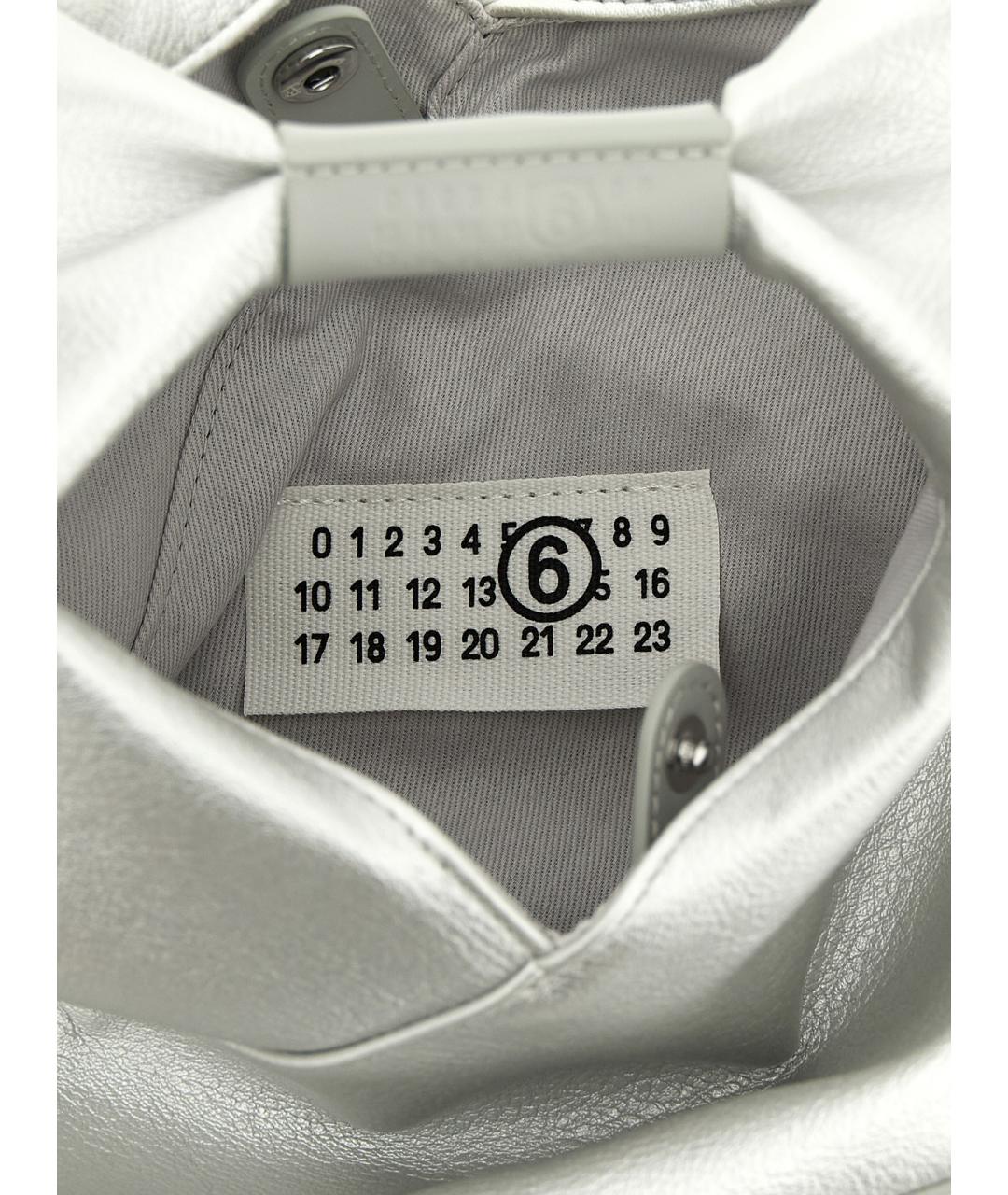 MM6 MAISON MARGIELA Серебряная сумка тоут из искусственной кожи, фото 4