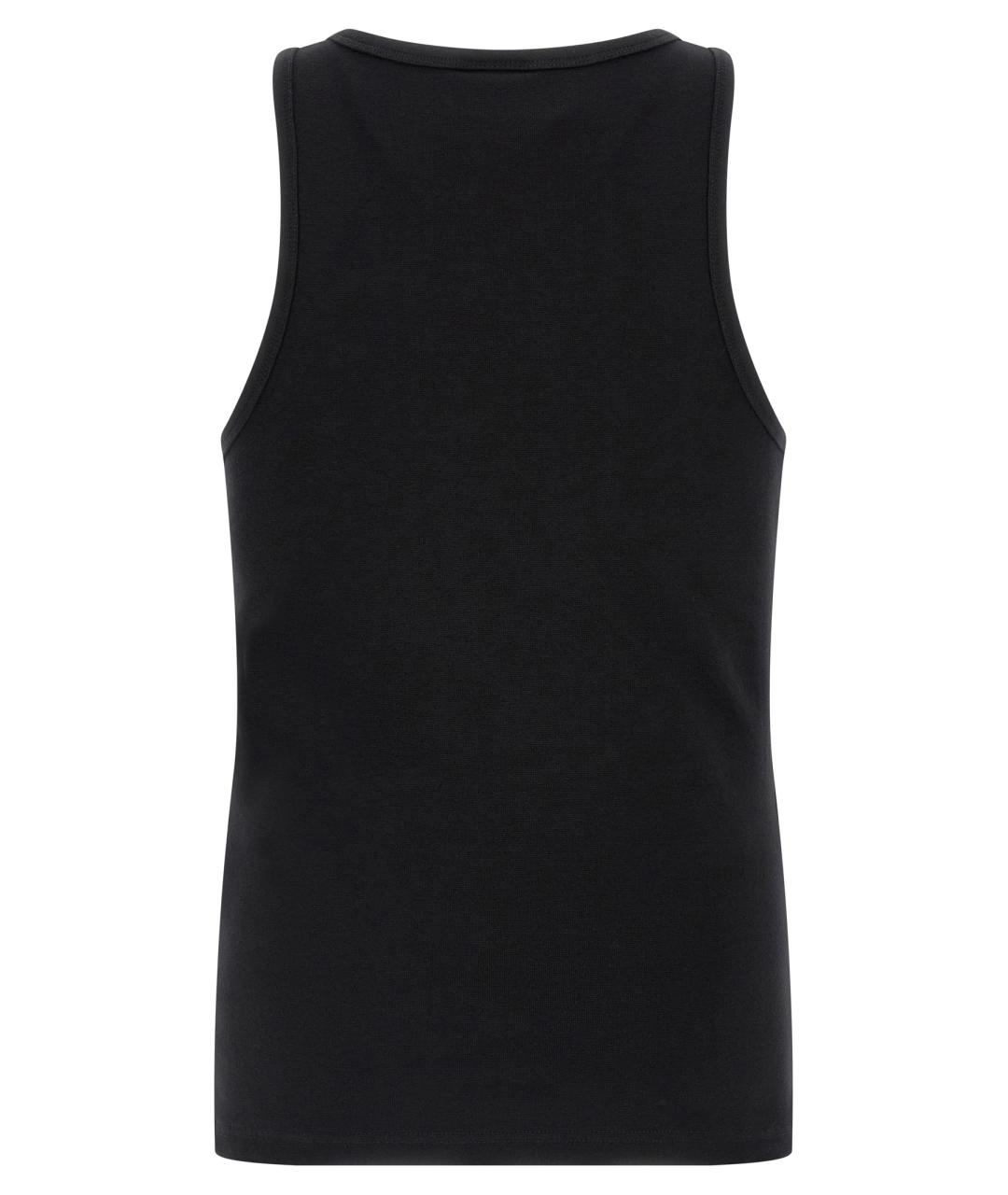 44 LABEL Черная хлопковая майка, фото 2