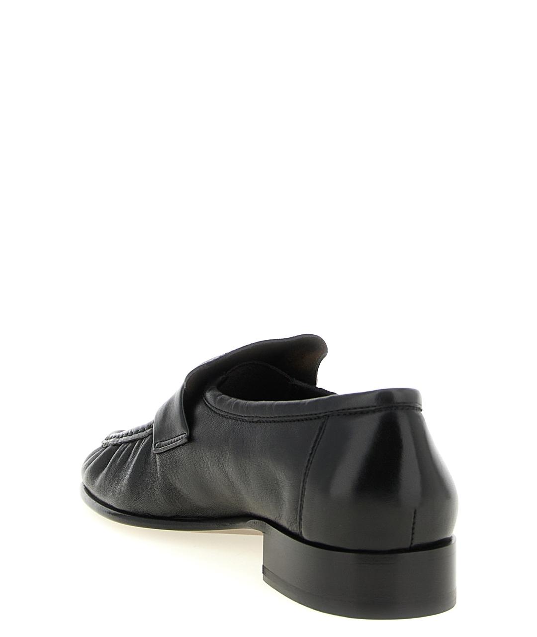 THE ROW Черные кожаные лоферы, фото 3