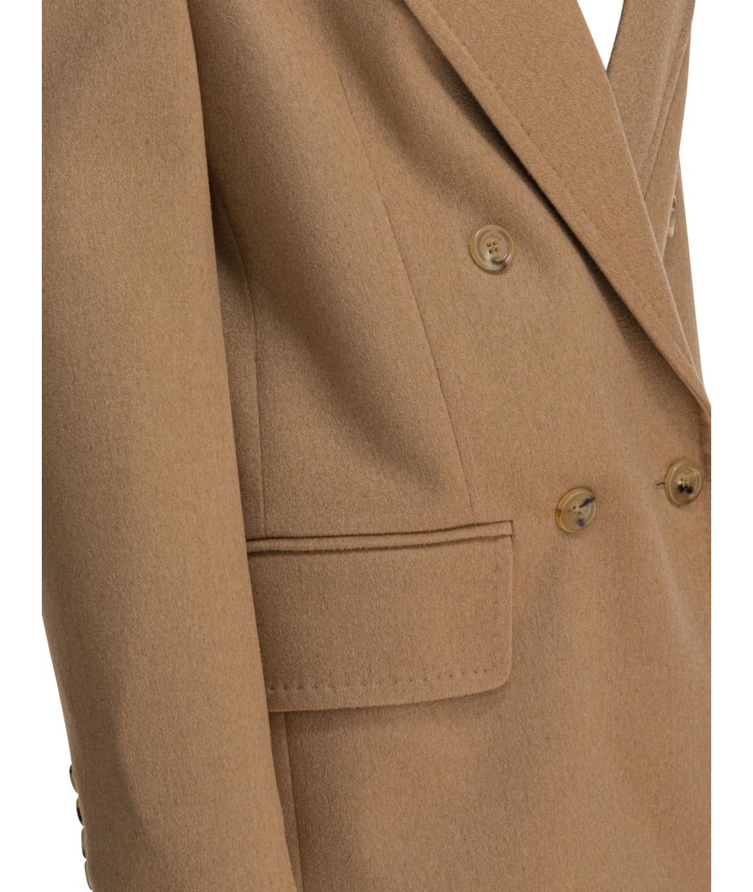 MAX MARA Коричневый шерстяной жакет/пиджак, фото 4