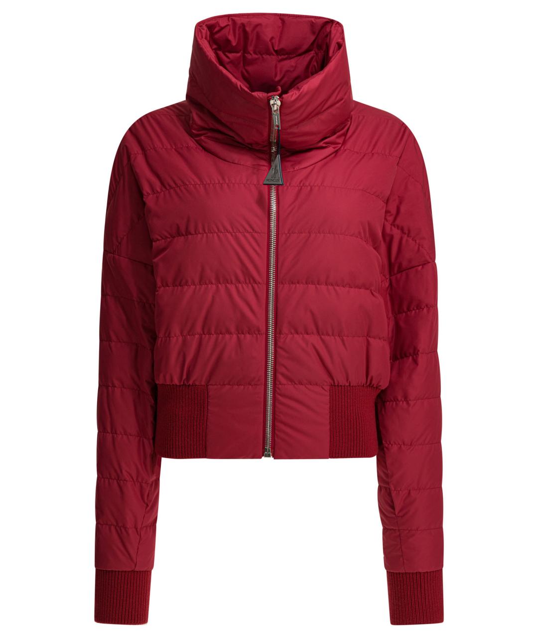 MONCLER Красная полиэстеровая куртка, фото 1