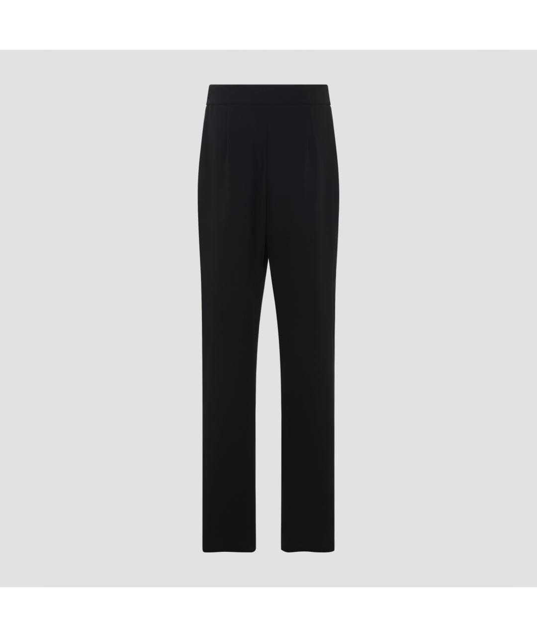 GIORGIO ARMANI Черные шелковые прямые брюки, фото 4
