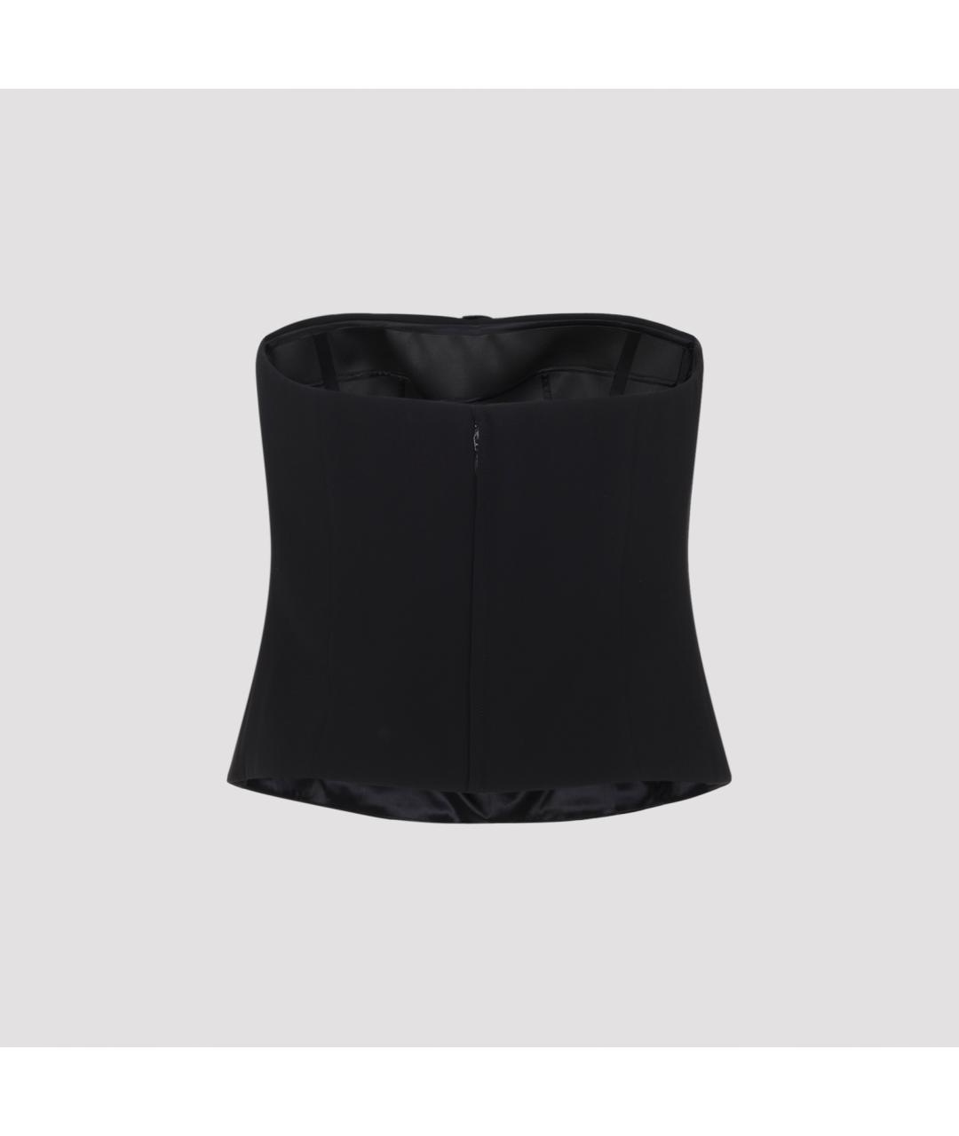 GIORGIO ARMANI Черный шелковый корсет, фото 4