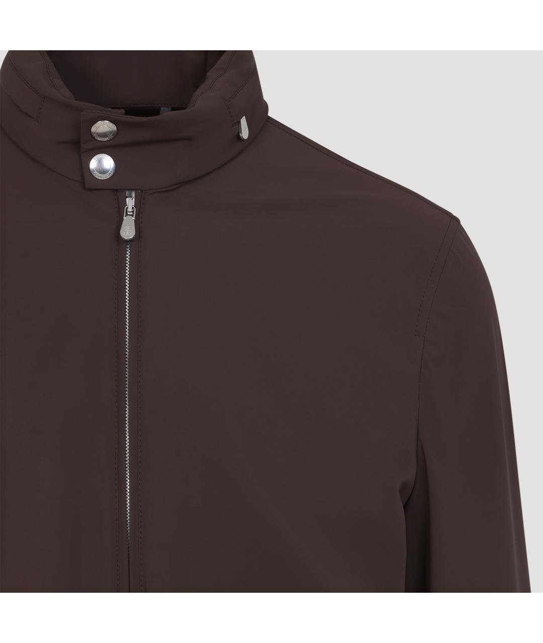 BRUNELLO CUCINELLI Коричневая полиамидовая куртка, фото 5