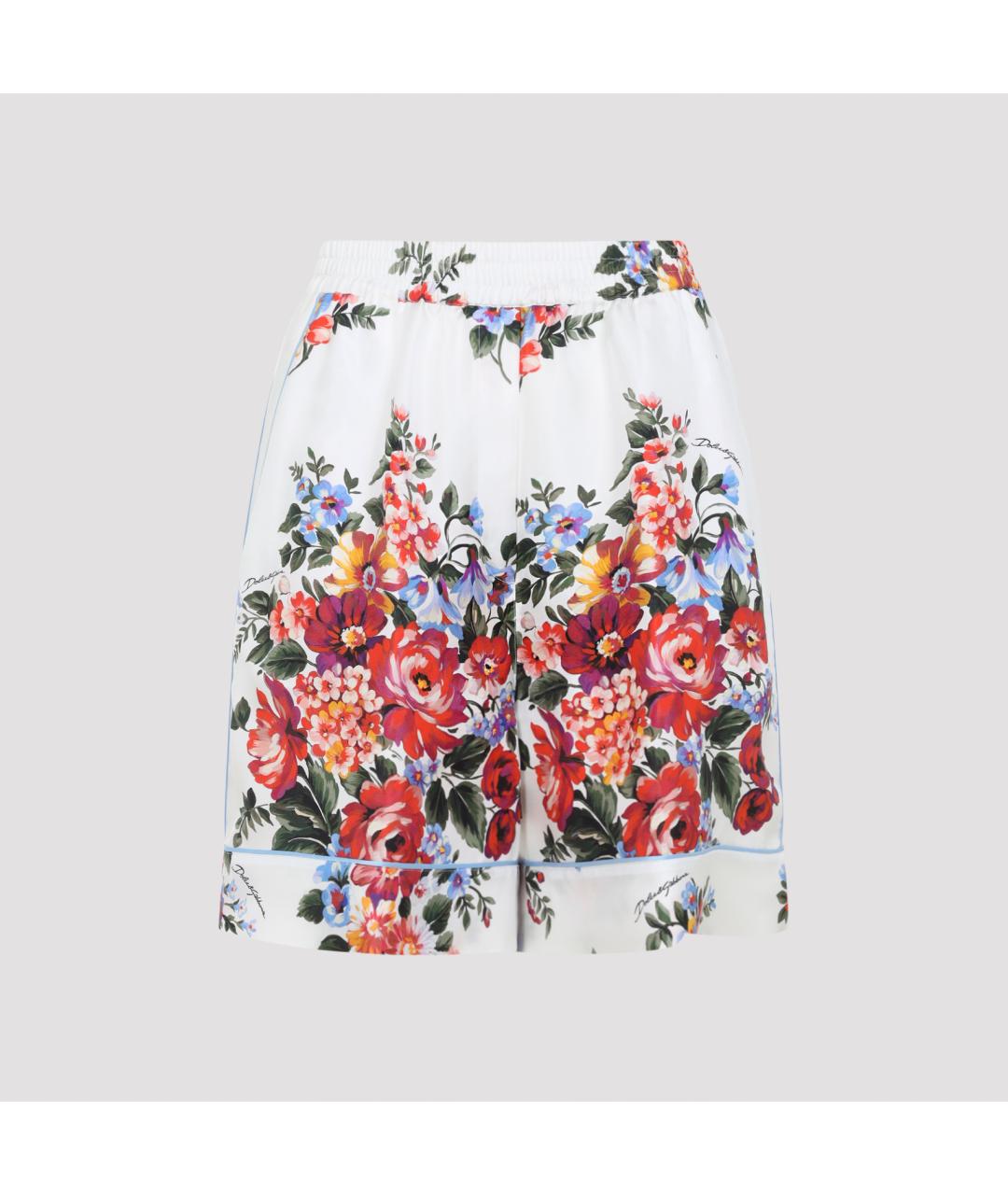 DOLCE&GABBANA Мульти шелковые шорты, фото 3