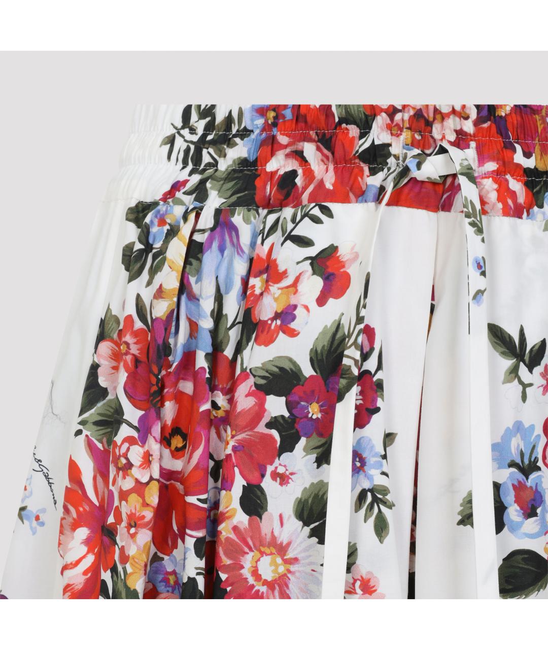 DOLCE&GABBANA Мульти хлопковая юбка миди, фото 5