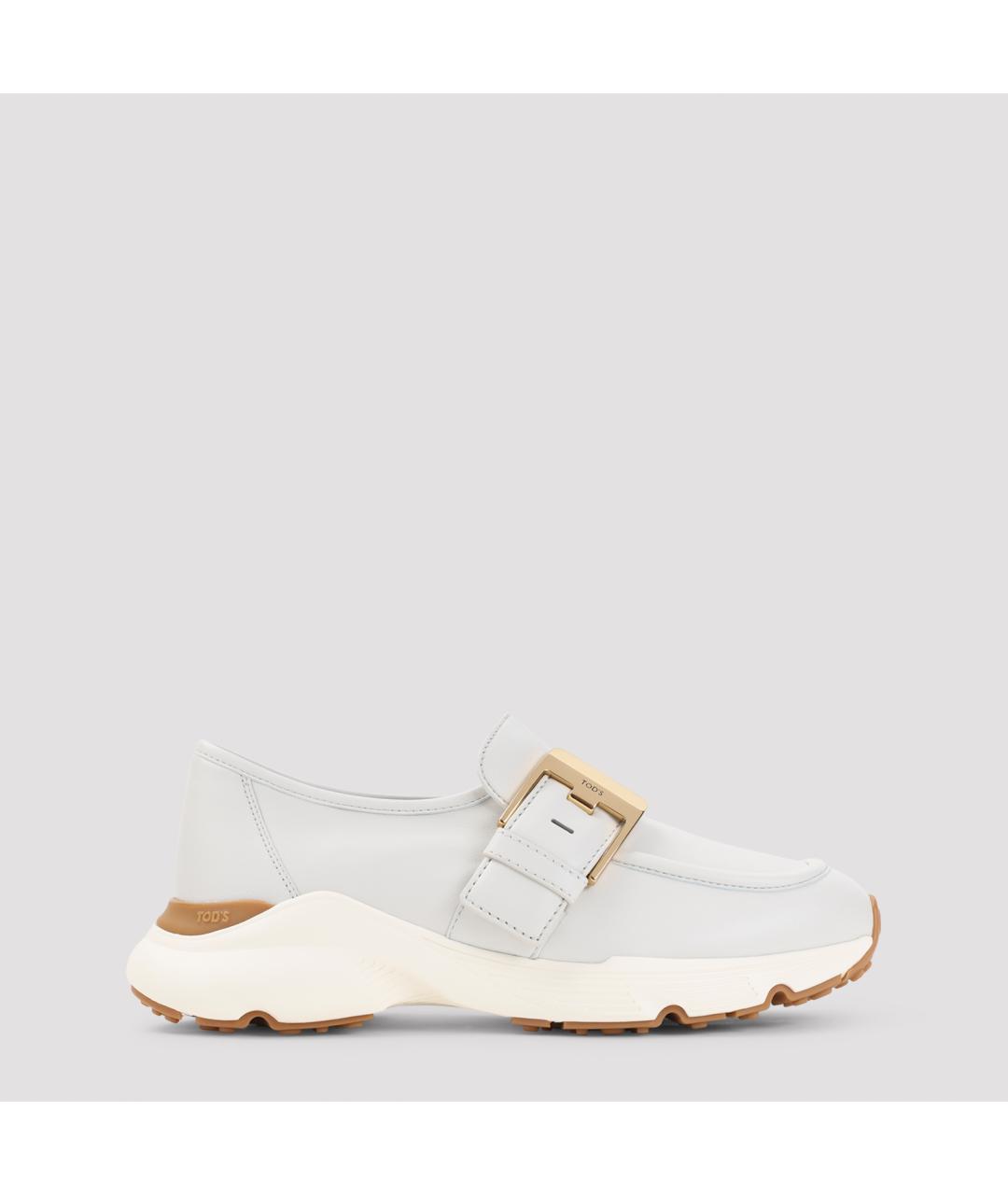 TOD'S Белые кожаные кроссовки, фото 2