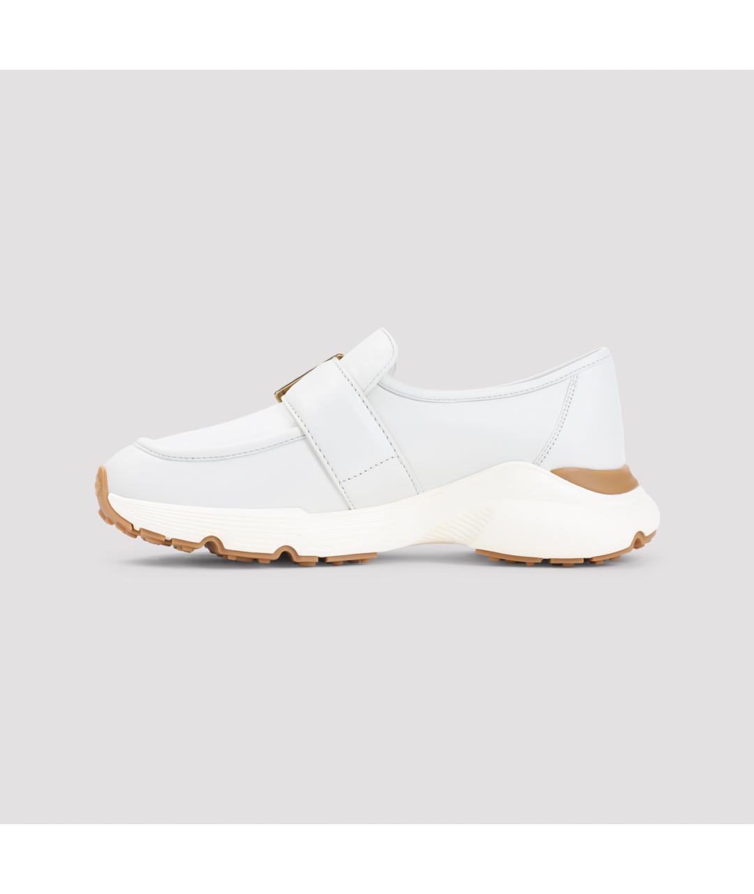 TOD'S Белые кожаные кроссовки, фото 4