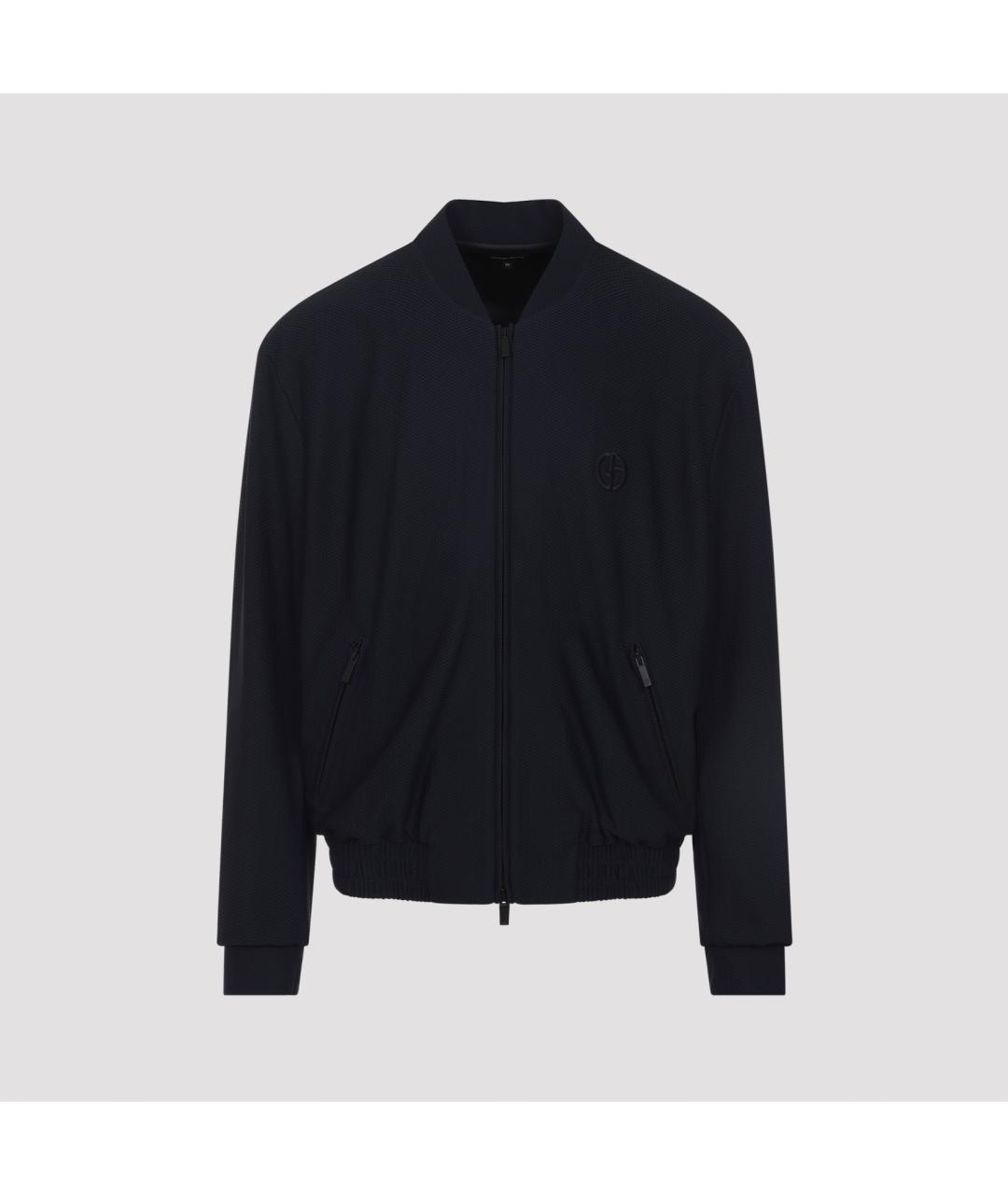 GIORGIO ARMANI Темно-синяя полиамидовая куртка, фото 2