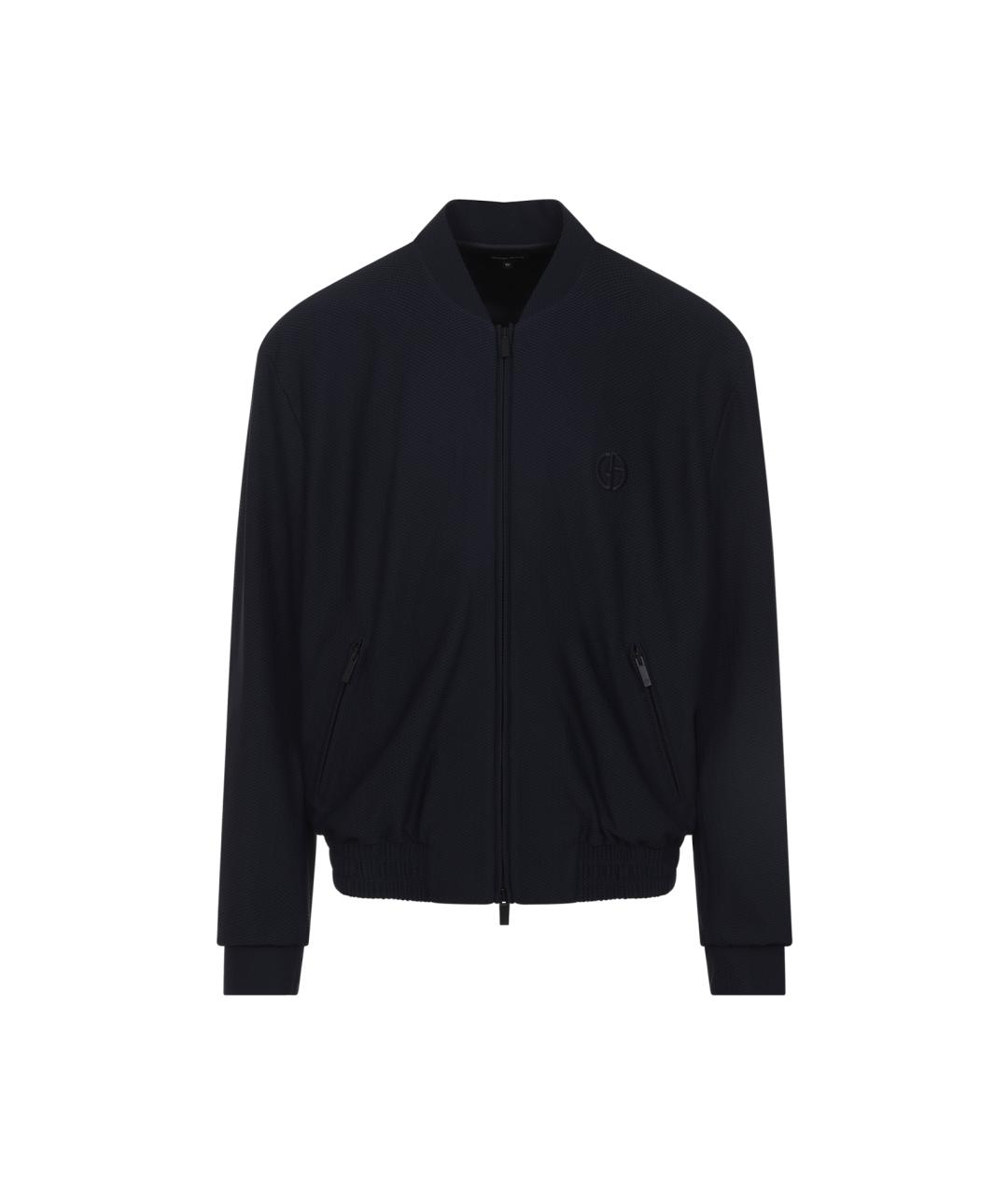 GIORGIO ARMANI Темно-синяя полиамидовая куртка, фото 1