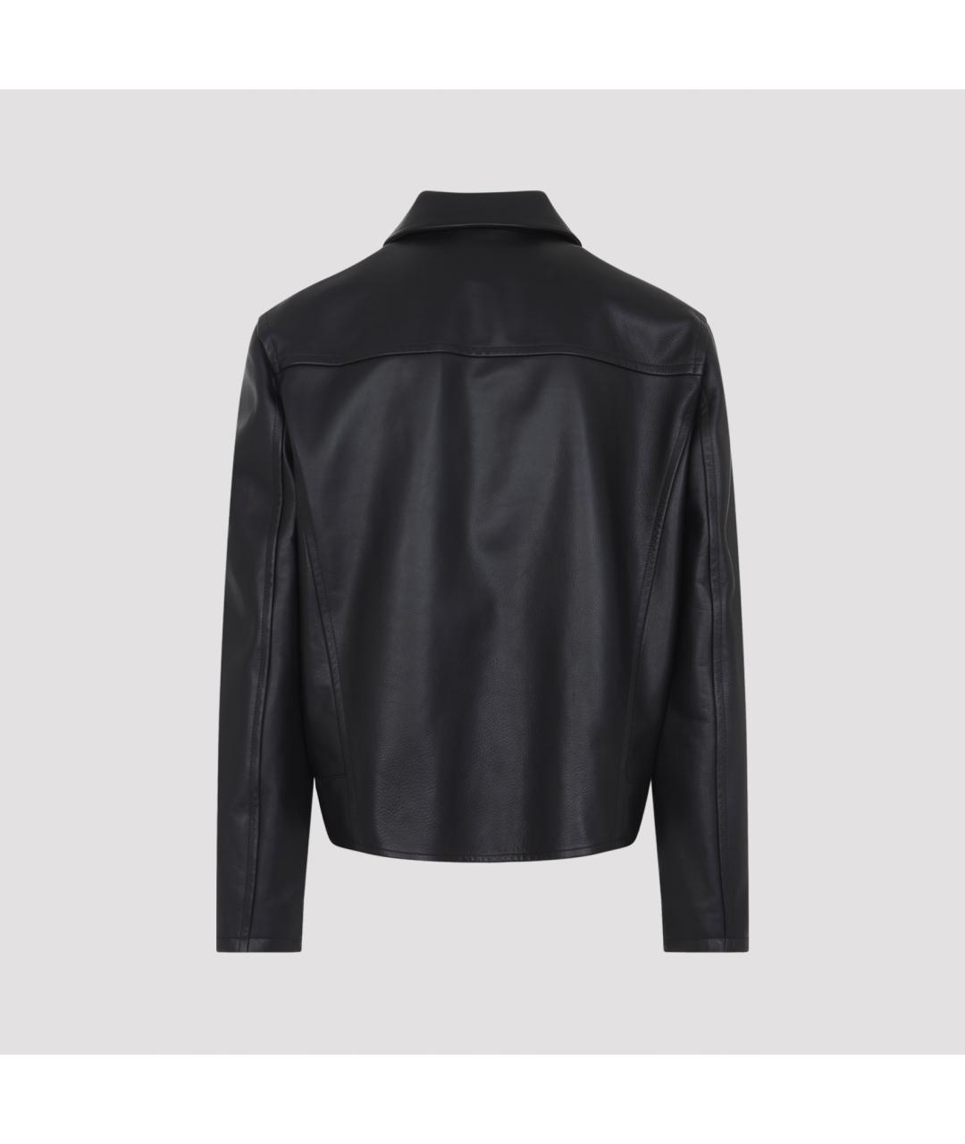 JIL SANDER Черная кожаная куртка, фото 4
