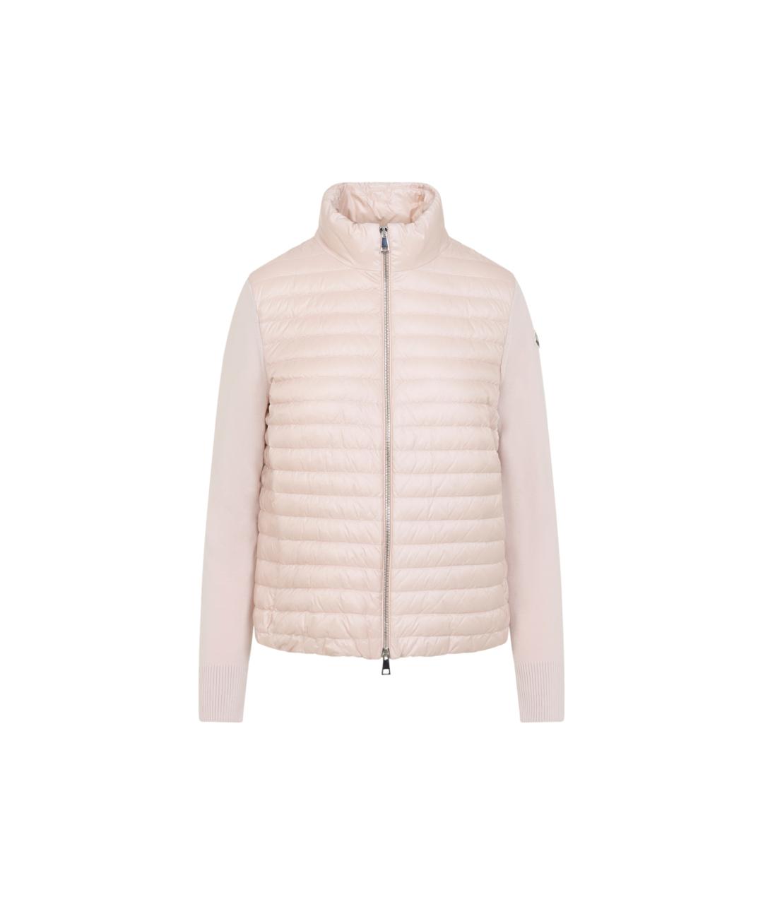 MONCLER Розовая полиамидовая куртка, фото 1