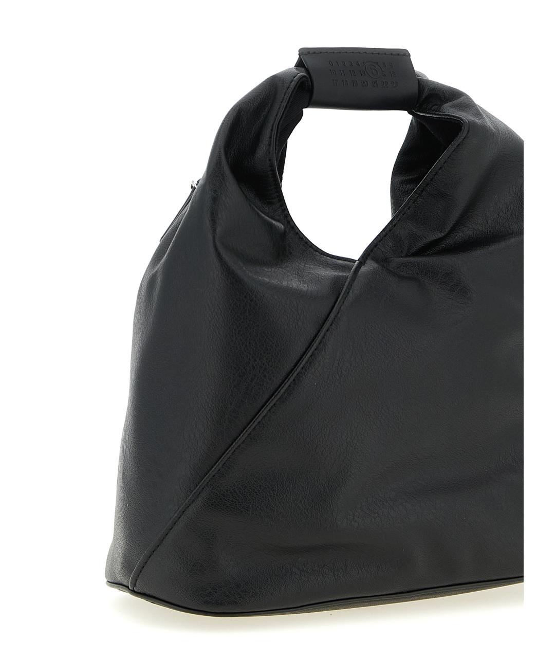 MM6 MAISON MARGIELA Черная кожаная сумка тоут, фото 3