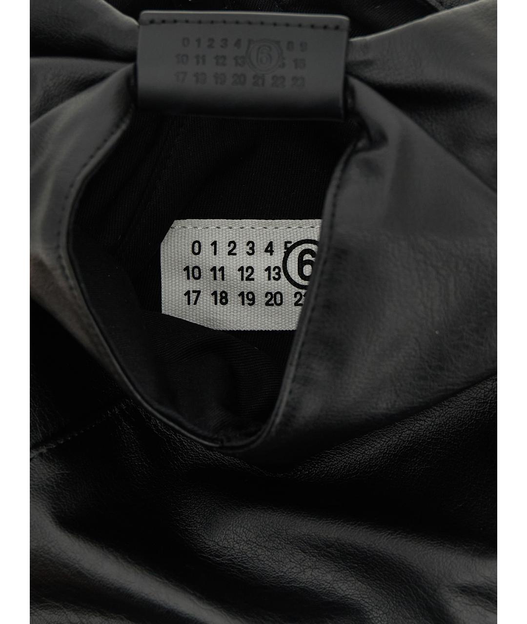 MM6 MAISON MARGIELA Черная кожаная сумка тоут, фото 4