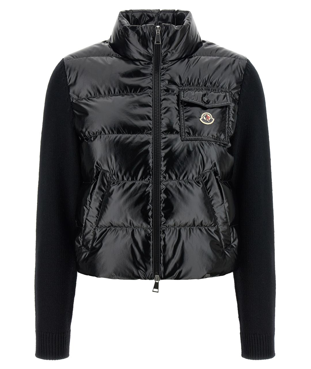 MONCLER Черный полиамидовый кардиган, фото 1