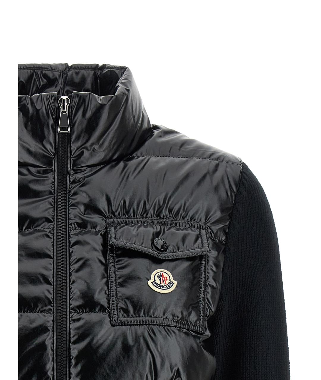 MONCLER Черный полиамидовый кардиган, фото 3