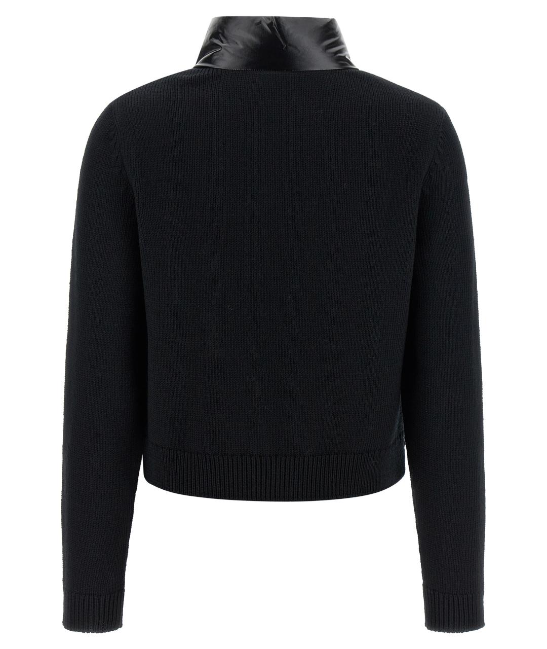 MONCLER Черный полиамидовый кардиган, фото 2