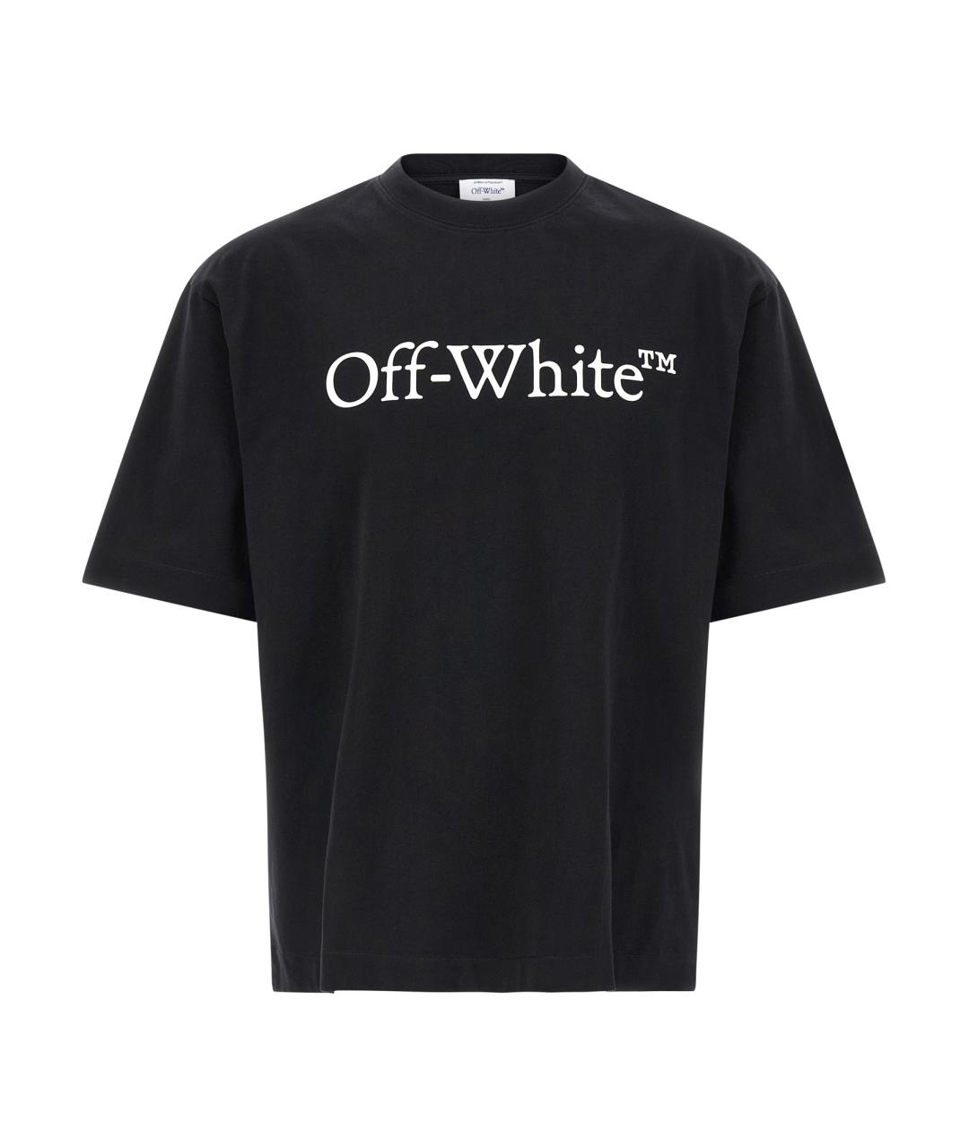OFF-WHITE Черная хлопковая футболка, фото 1