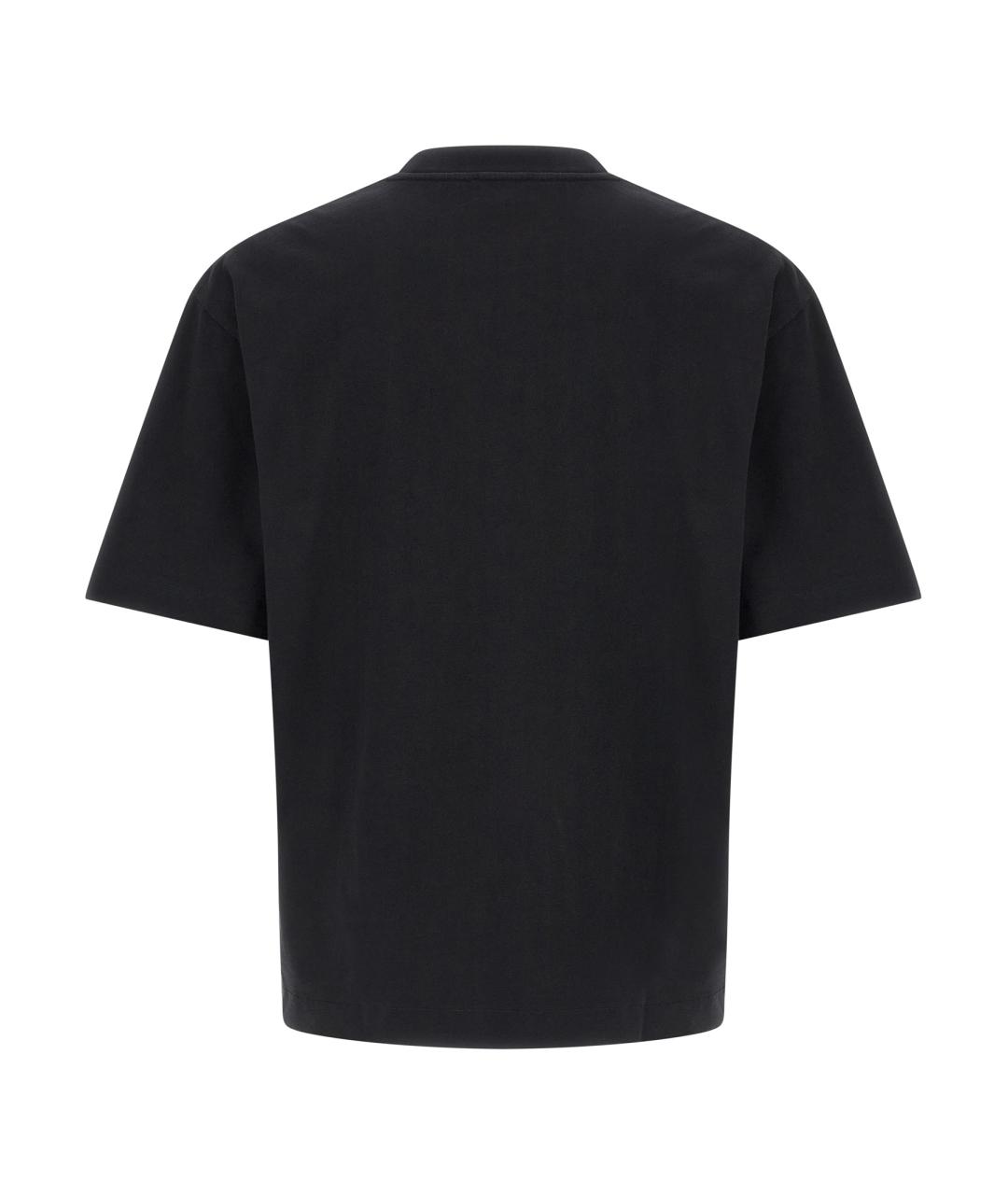 OFF-WHITE Черная хлопковая футболка, фото 2