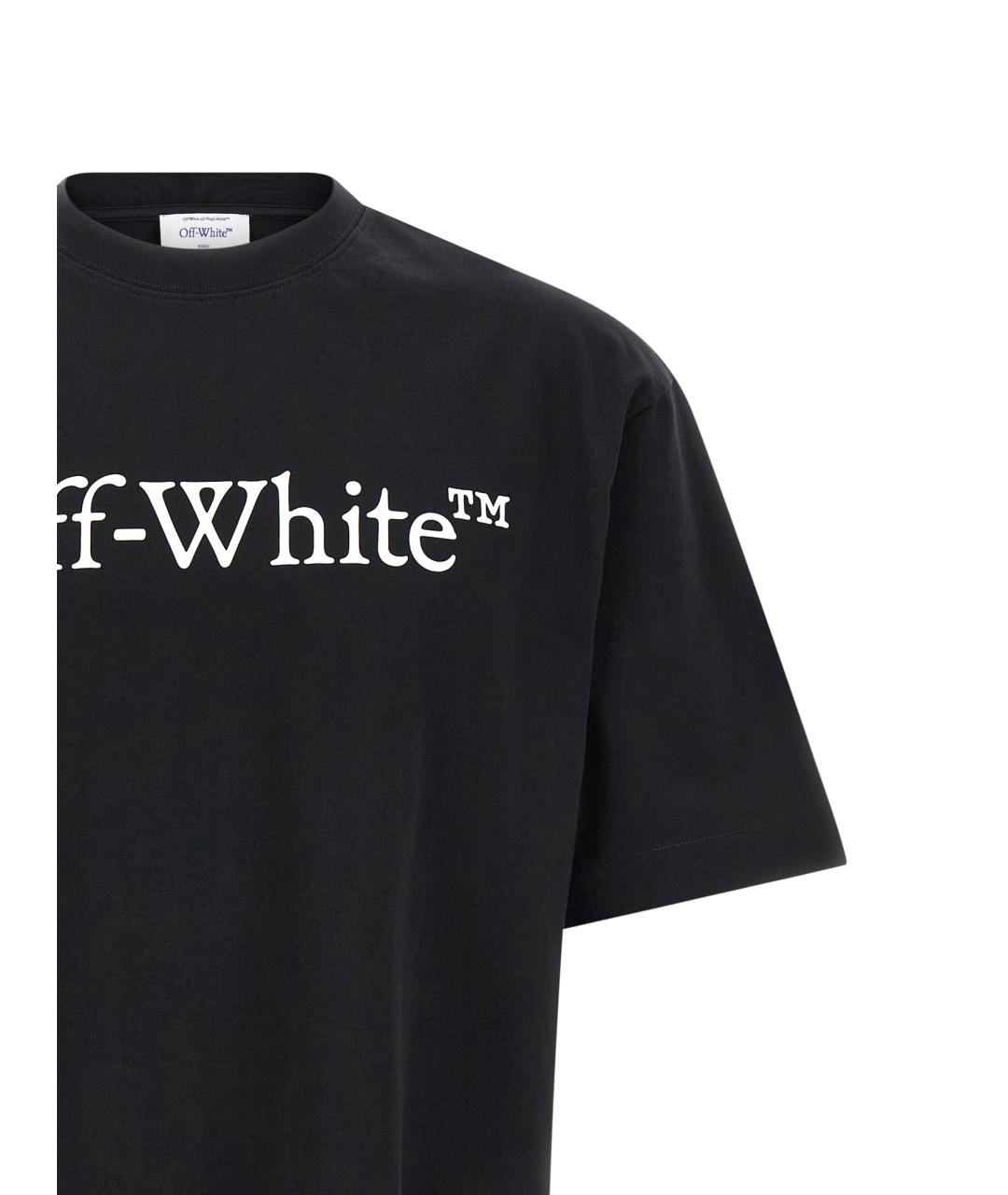 OFF-WHITE Черная хлопковая футболка, фото 3