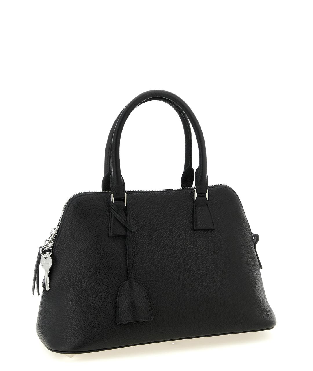 MAISON MARGIELA Черная кожаная сумка тоут, фото 3