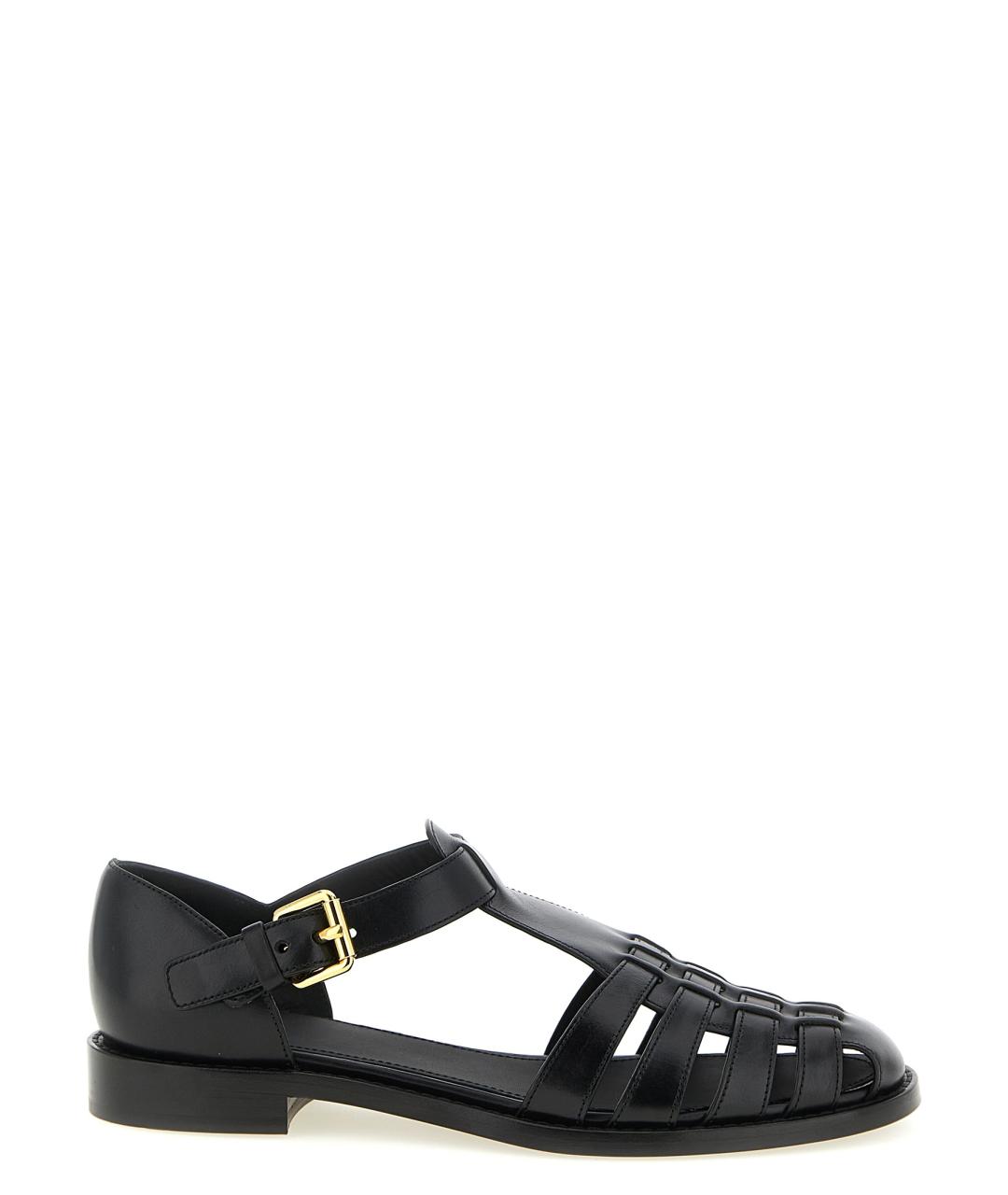 CHURCH'S Черные кожаные сандалии, фото 1