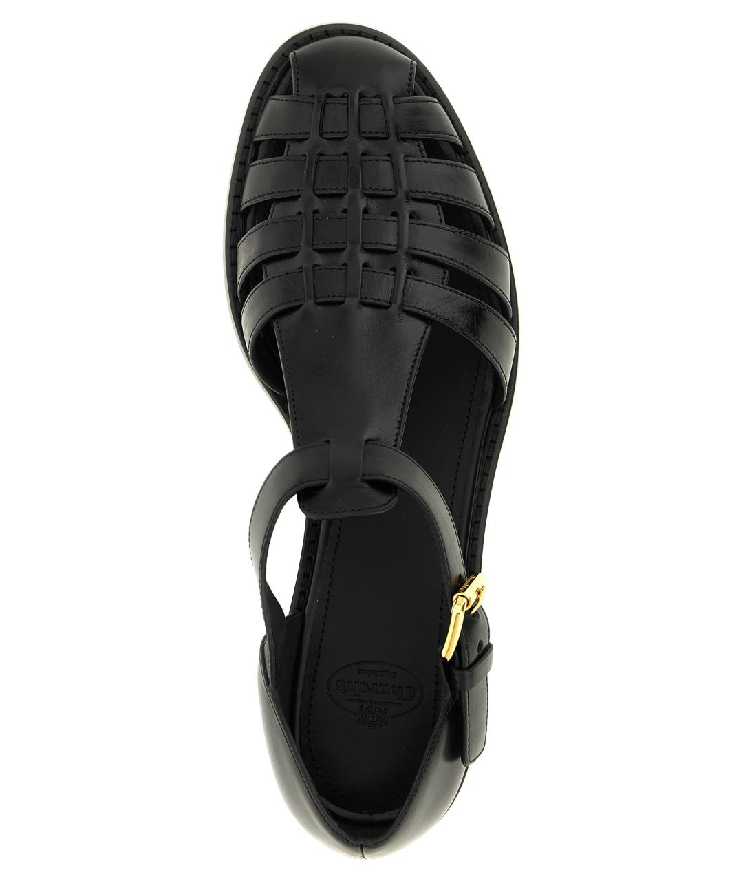 CHURCH'S Черные кожаные сандалии, фото 4