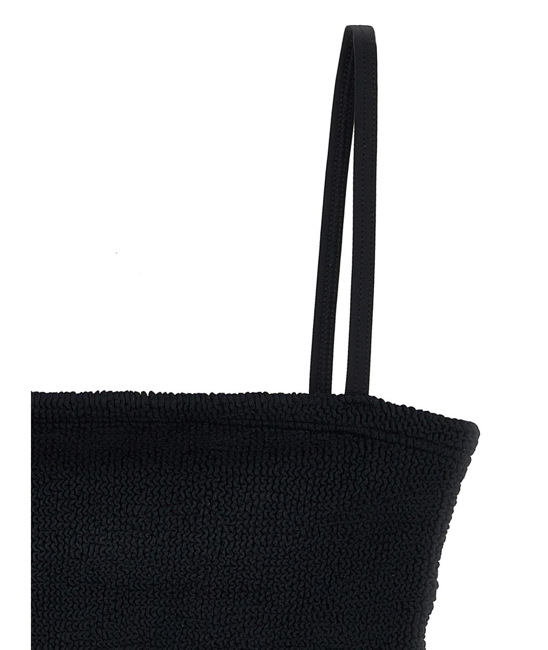 HUNZA G Черный полиамидовый купальник, фото 3