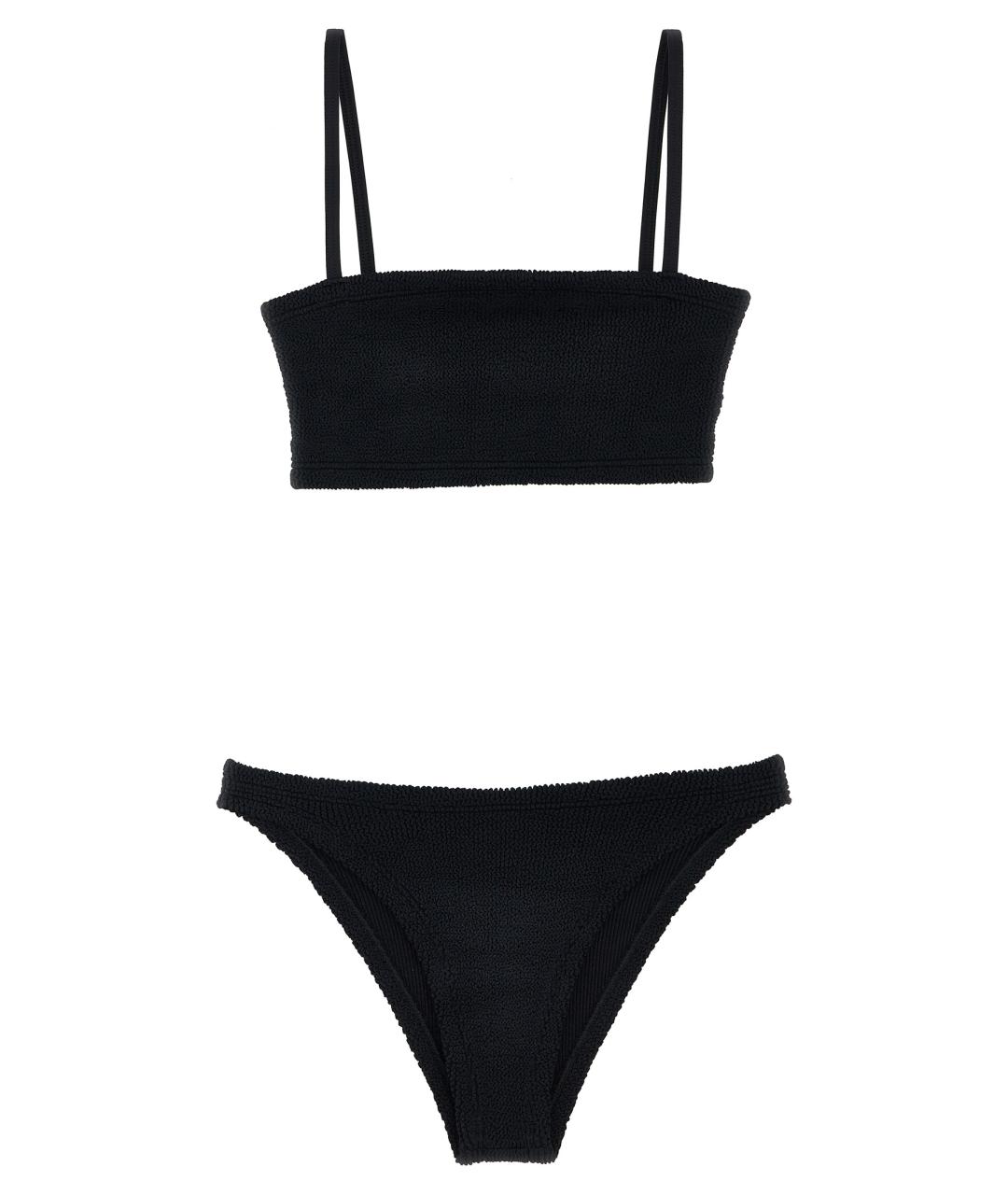 HUNZA G Черный полиамидовый купальник, фото 1