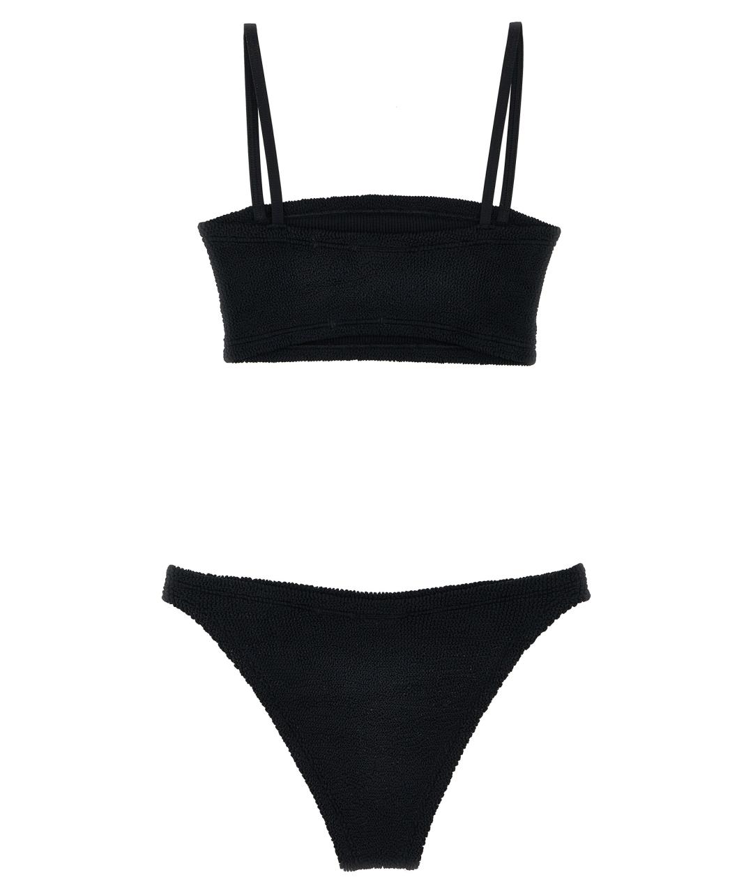 HUNZA G Черный полиамидовый купальник, фото 2