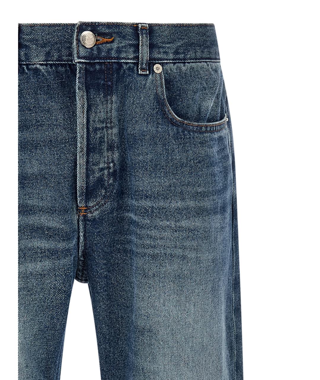 A.P.C. Синие хлопковые прямые джинсы, фото 3