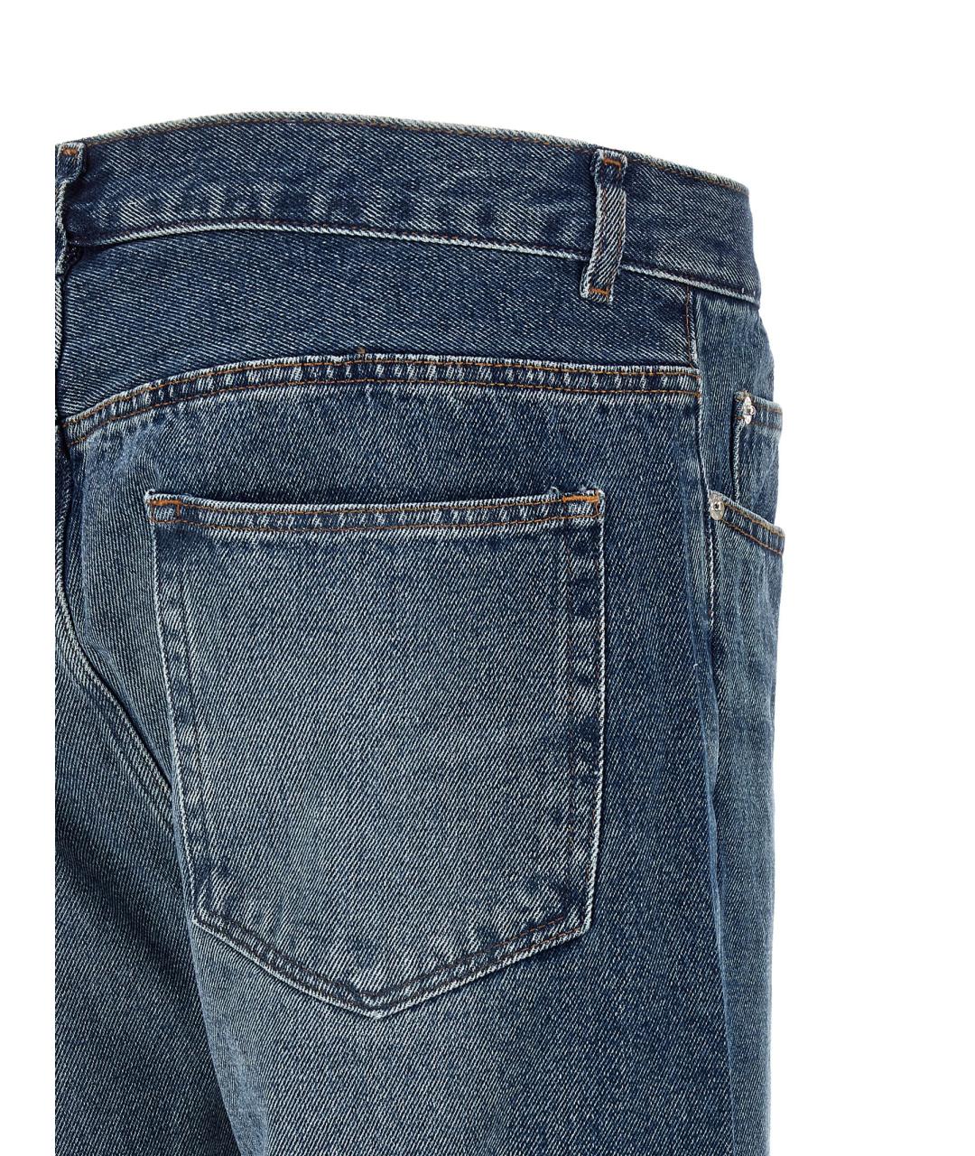 A.P.C. Синие хлопковые прямые джинсы, фото 4