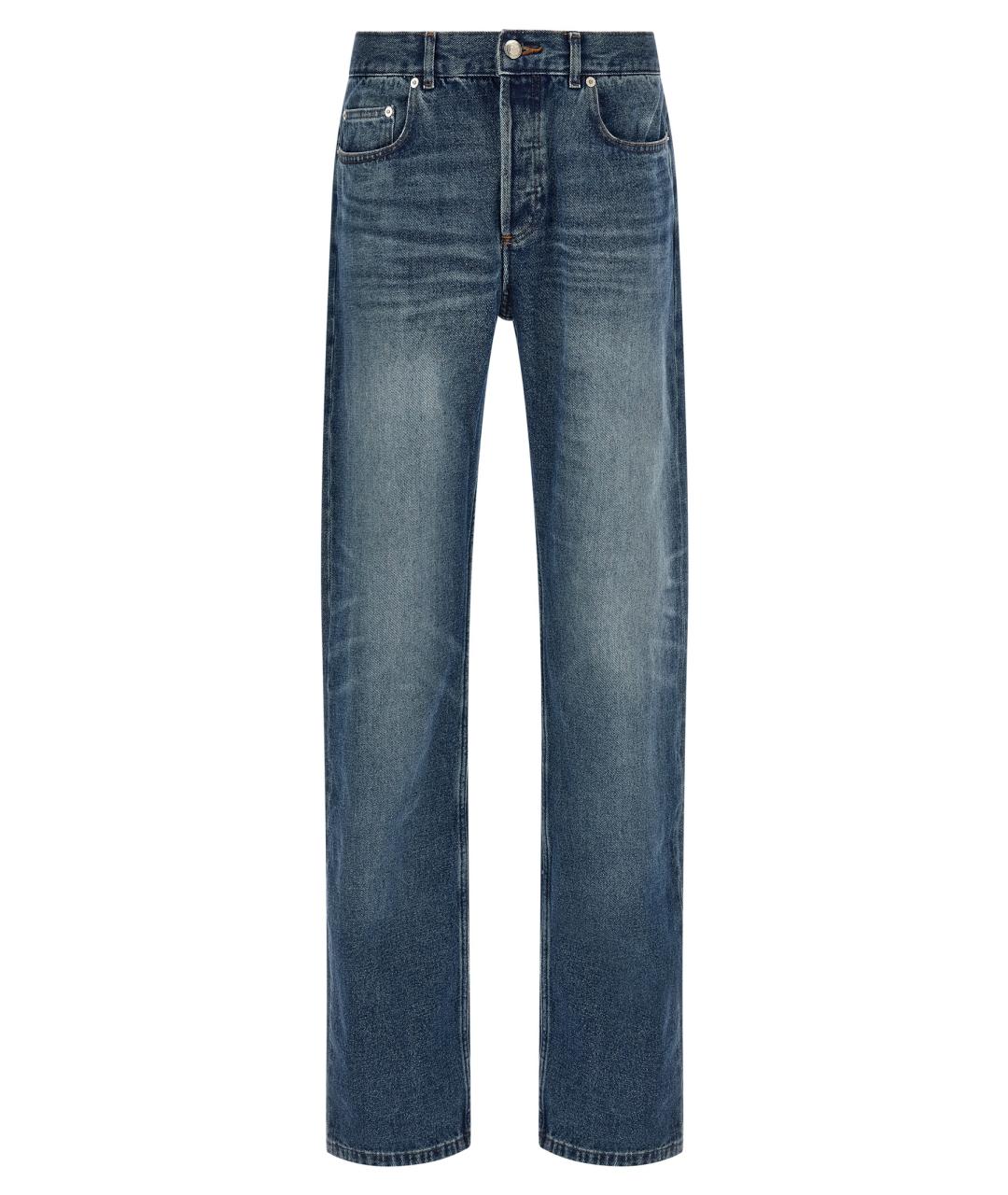A.P.C. Синие хлопковые прямые джинсы, фото 1
