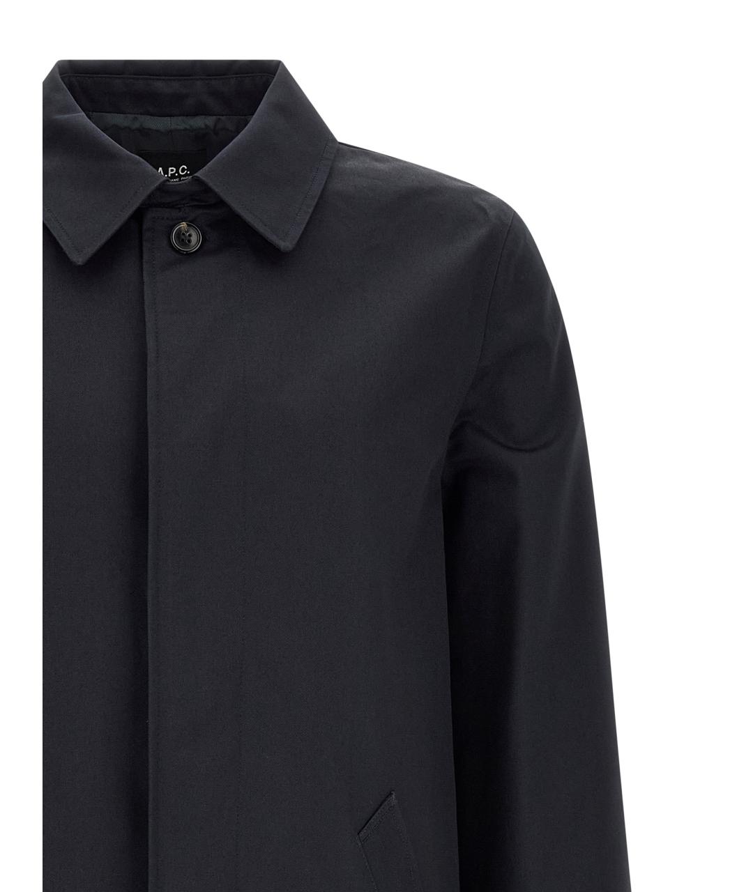 A.P.C. Темно-синий хлопковый тренч / плащ, фото 3