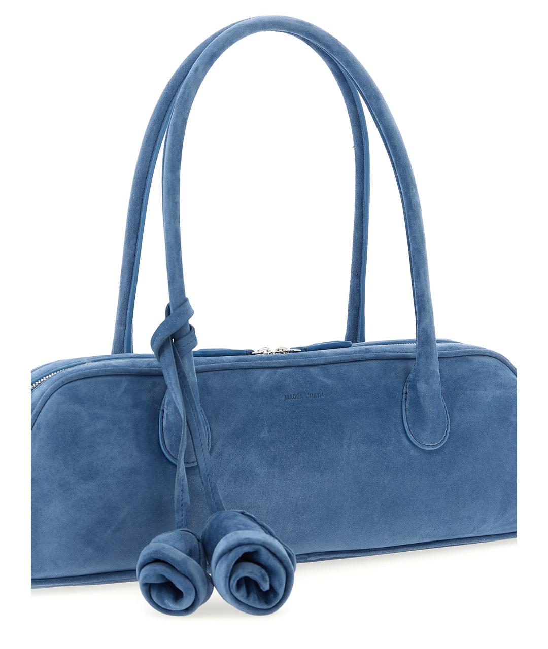 MAGDA BUTRYM Синяя замшевая сумка тоут, фото 3