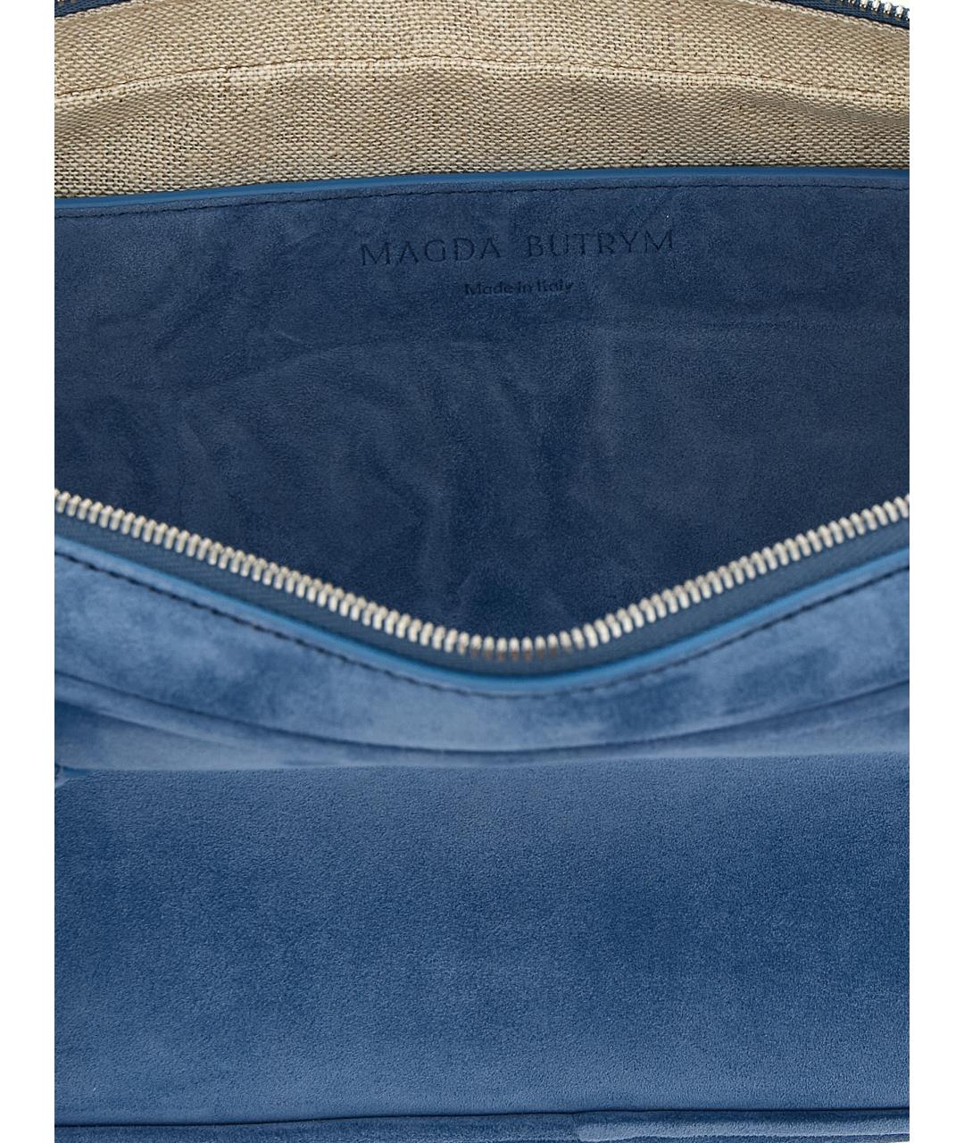 MAGDA BUTRYM Синяя замшевая сумка тоут, фото 4