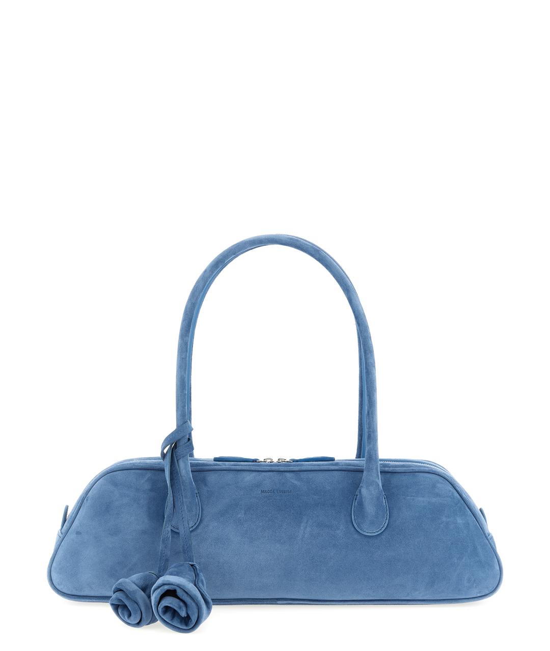 MAGDA BUTRYM Синяя замшевая сумка тоут, фото 1