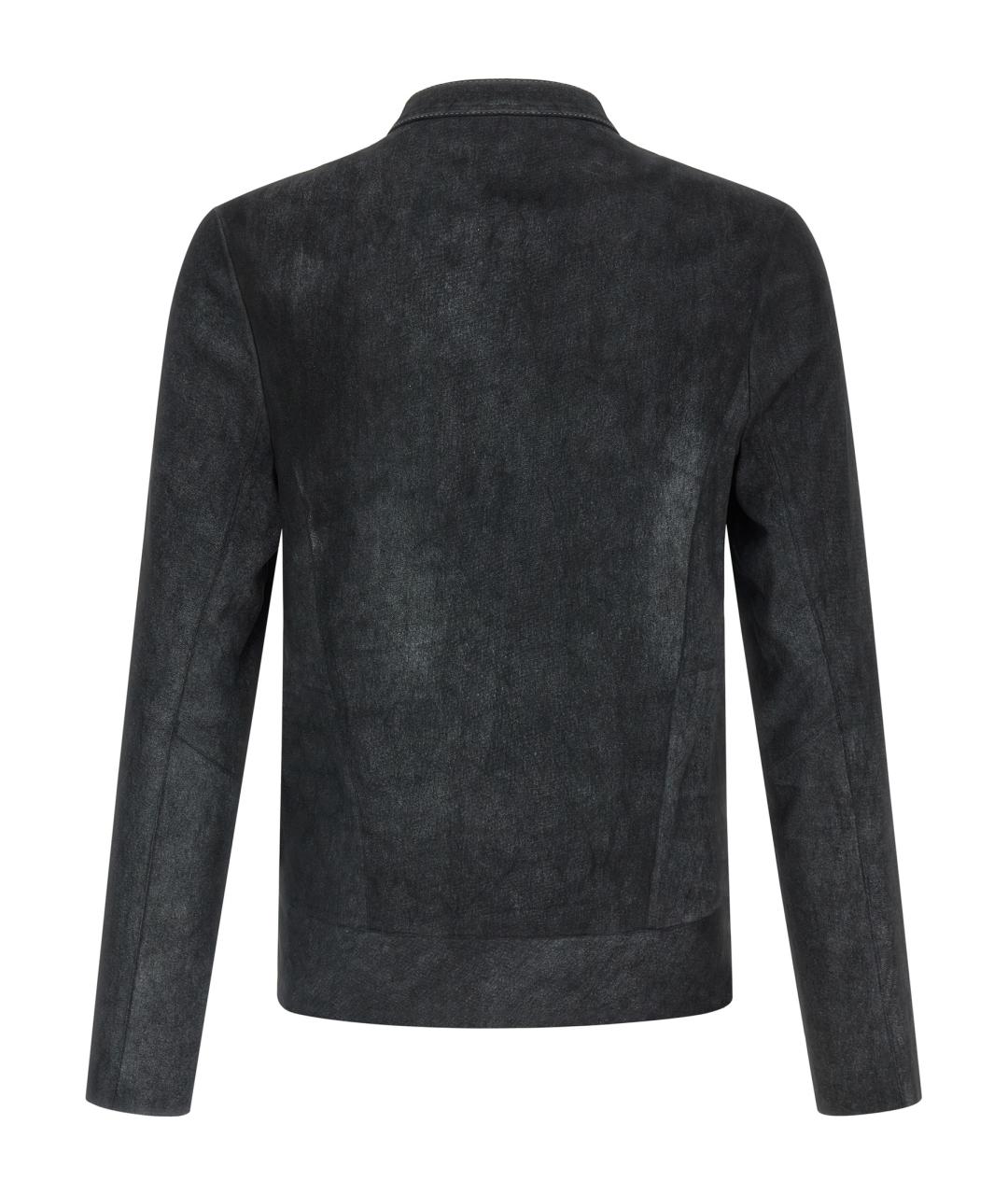 GIORGIO BRATO Черная кожаная куртка, фото 2