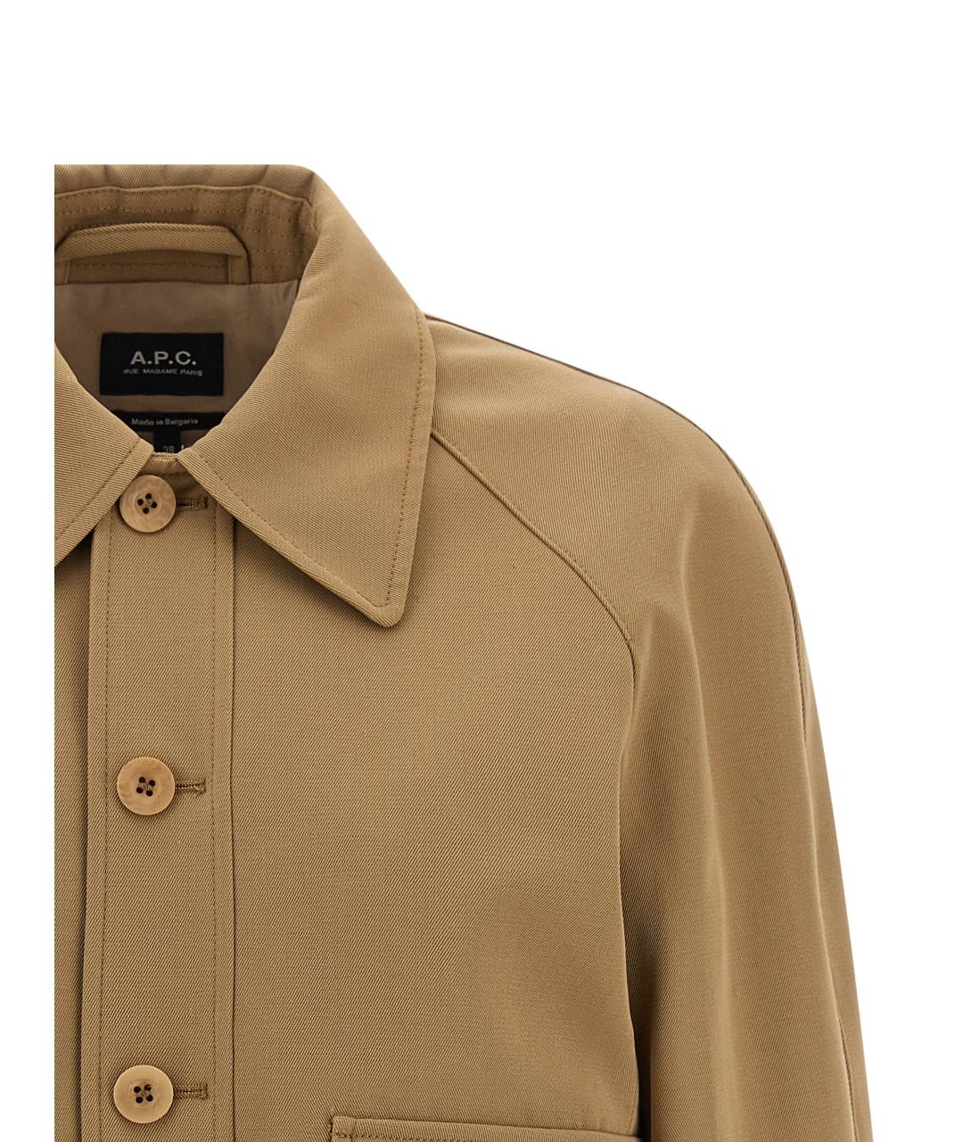 A.P.C. Бежевая хлопковая куртка, фото 3