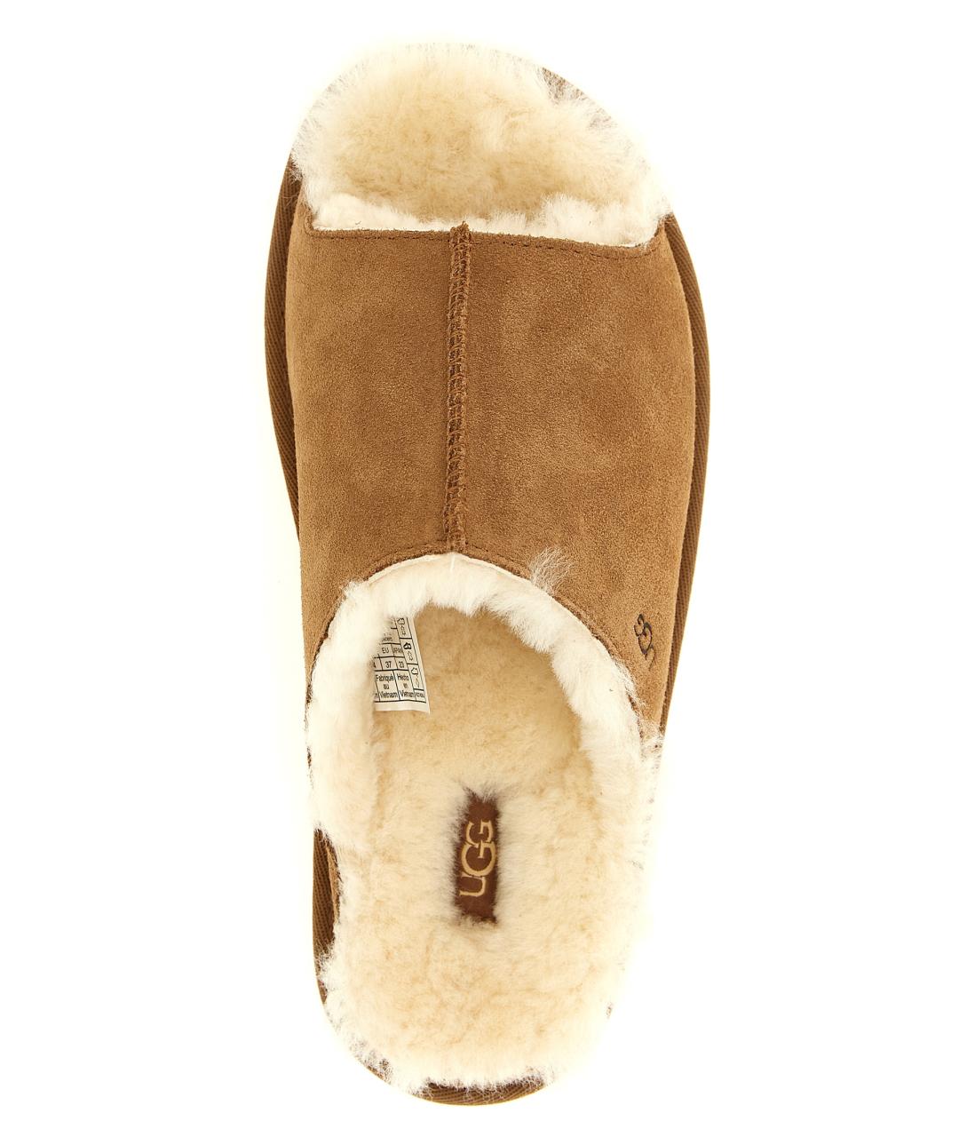 UGG AUSTRALIA Коричневые замшевые сабо, фото 4