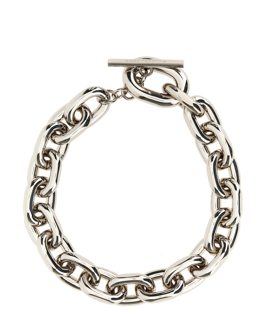 PACO RABANNE Серебряное металлическое колье, фото 1