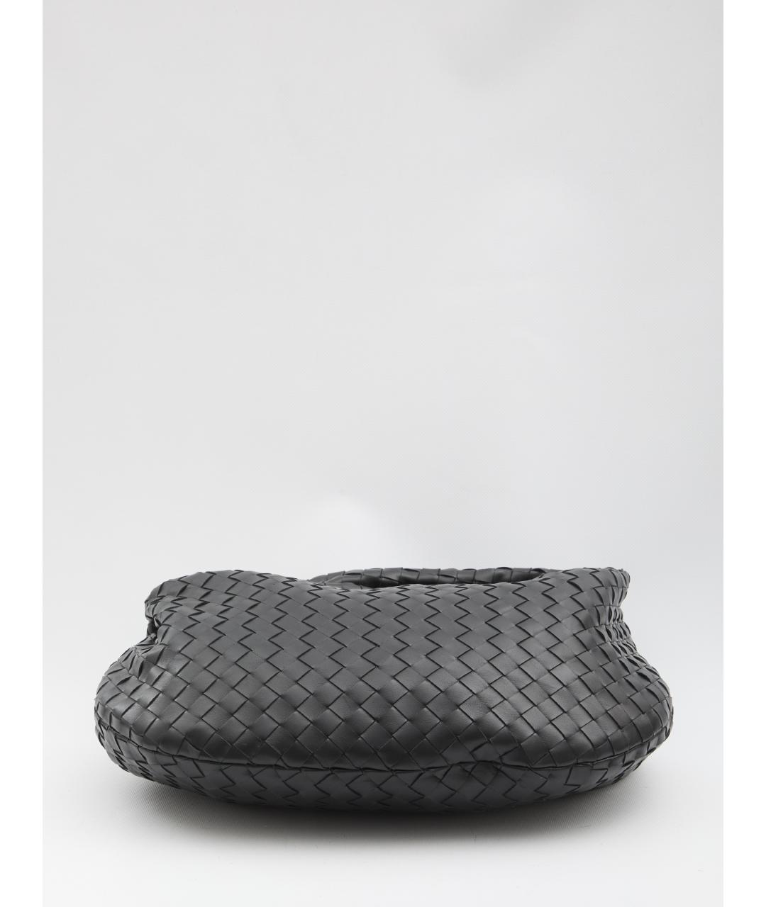 BOTTEGA VENETA Черная кожаная сумка через плечо, фото 3