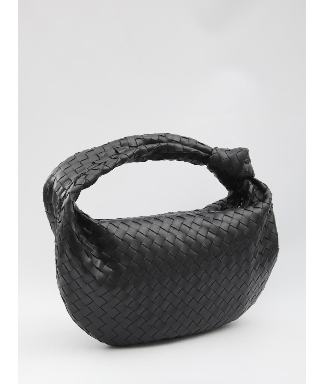 BOTTEGA VENETA Черная кожаная сумка через плечо, фото 2