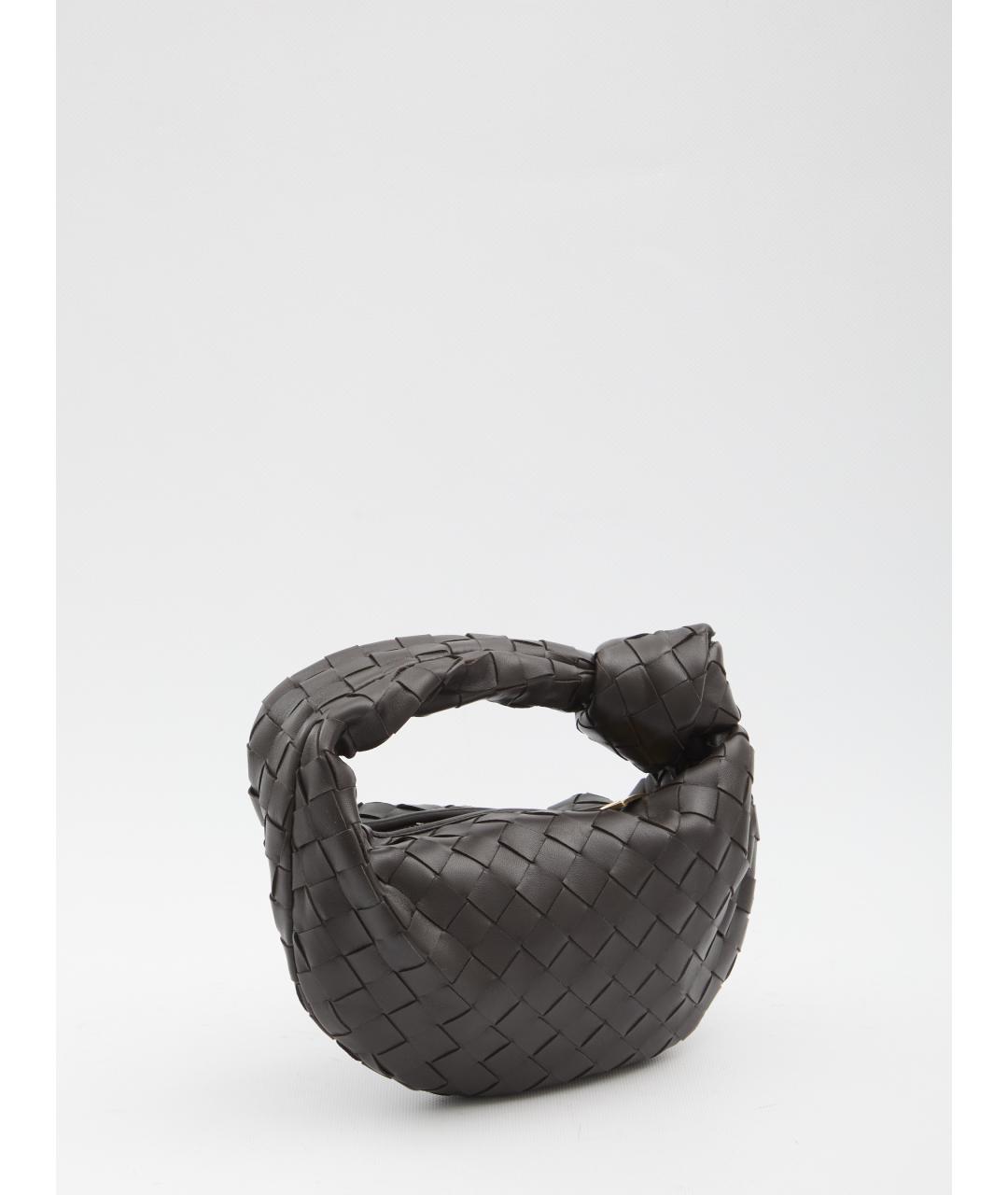 BOTTEGA VENETA Коричневая кожаная сумка с короткими ручками, фото 2