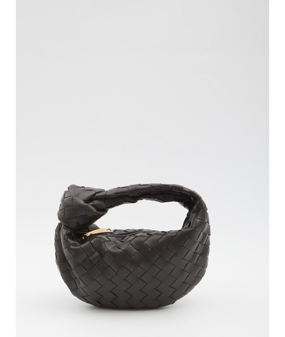 BOTTEGA VENETA Коричневая кожаная сумка с короткими ручками, фото 5