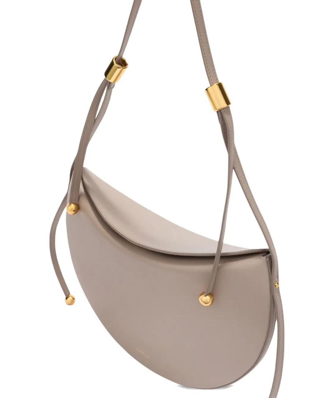 FURLA Бежевая кожаная сумка через плечо, фото 3